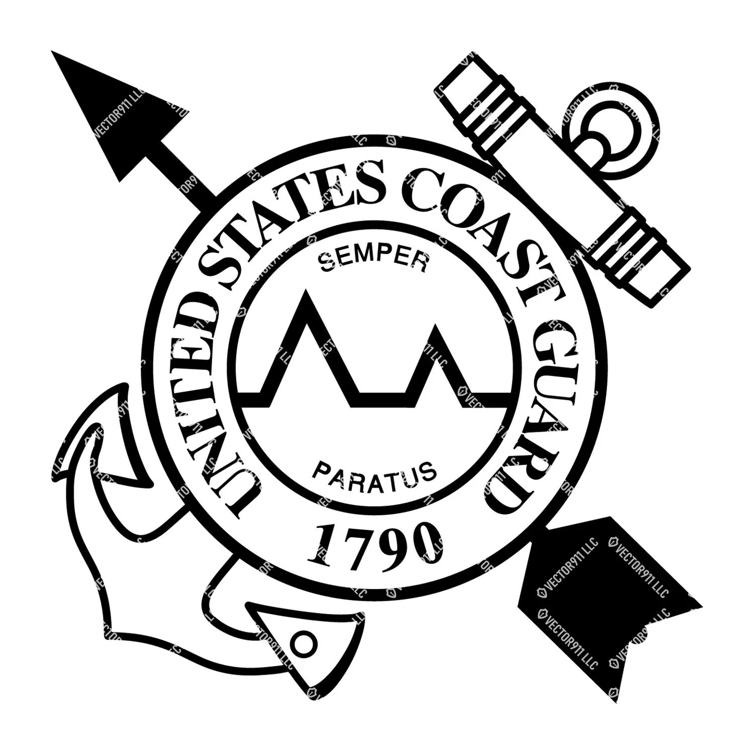 Operations Specialist Chief Emblem (OSC) Anchor Coast Guard