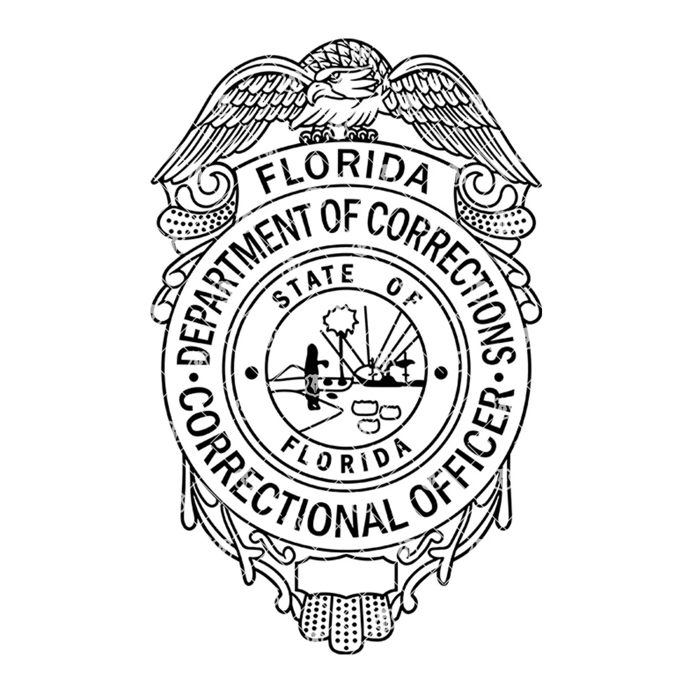 Walton Florida Sheriff Badge in svg, eps, dxf, and png digital vector