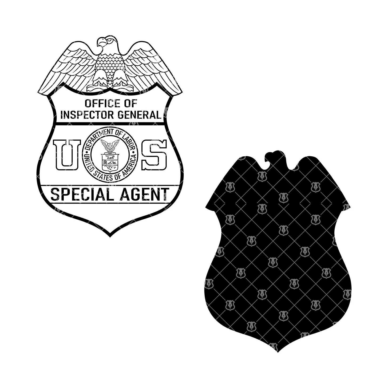 US Border Patrol Emblem SVG Bundle Customs Border Protection Logo PNG Bundle USBP Shape