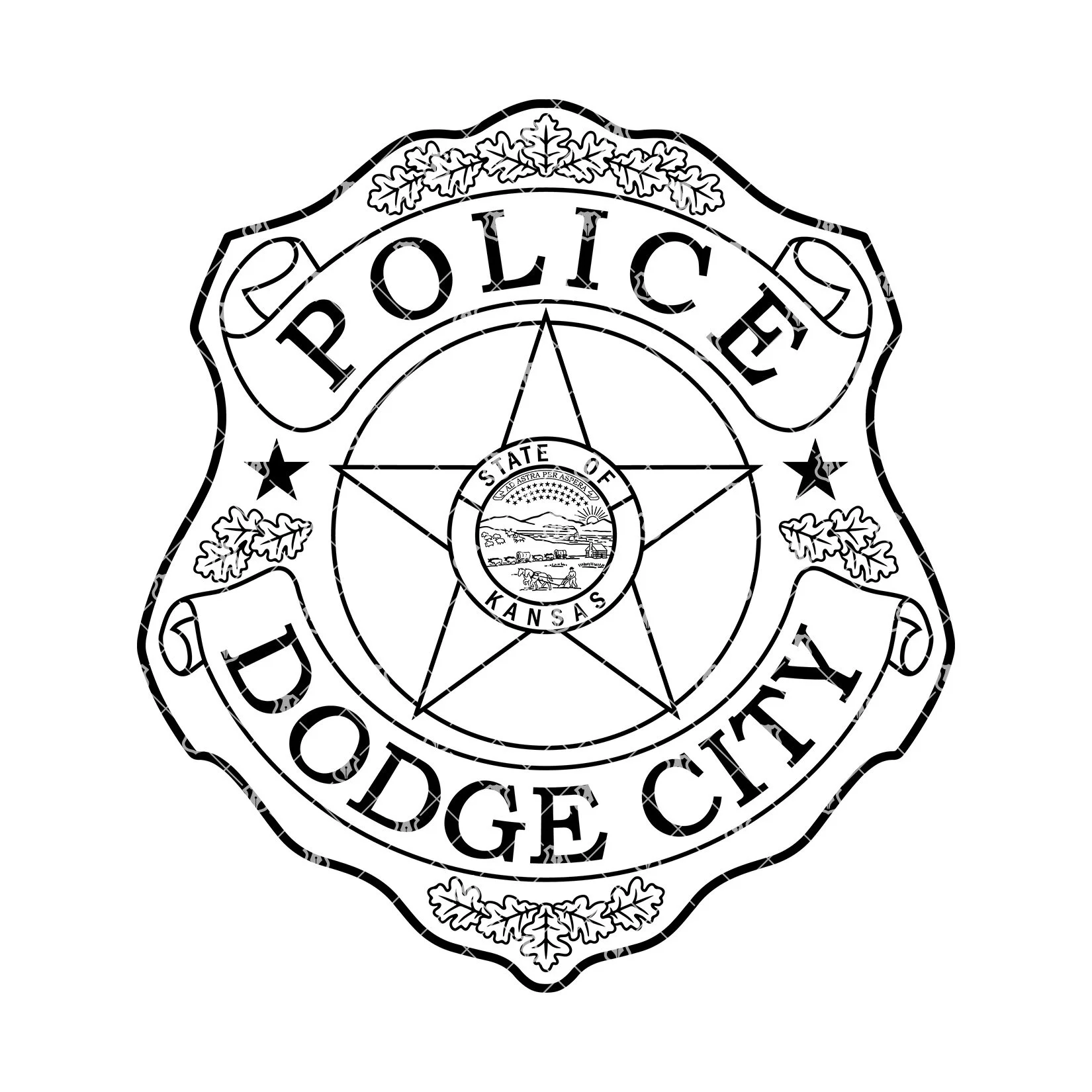 North Las Vegas Police Badge SVG Nevada Police Officer Badge Clipart