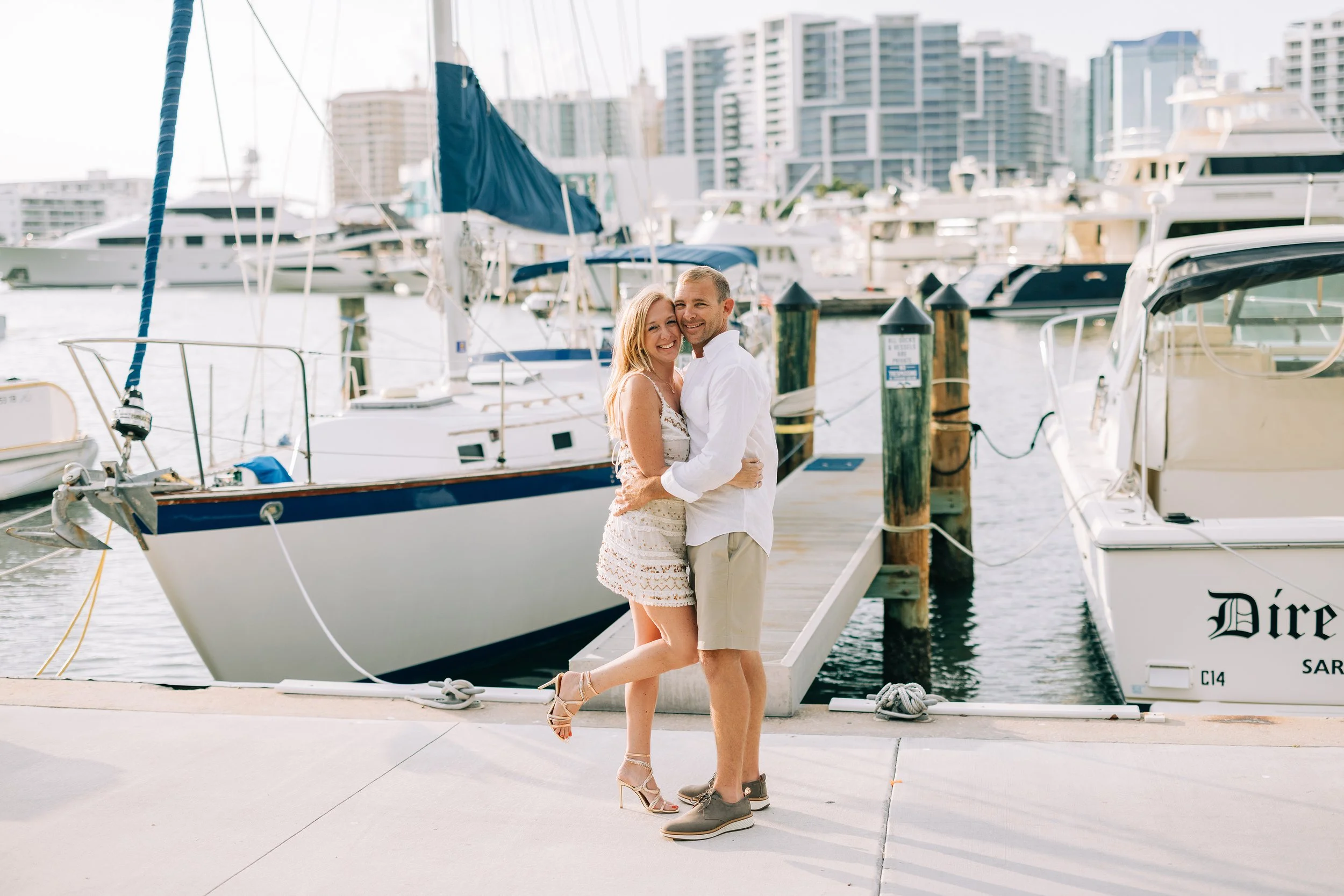 Leigh + Josh's Marina and Beach Engagement Photos in Sarasota Florida - Florida Wedding Photographer - Mused Photo (70).jpg