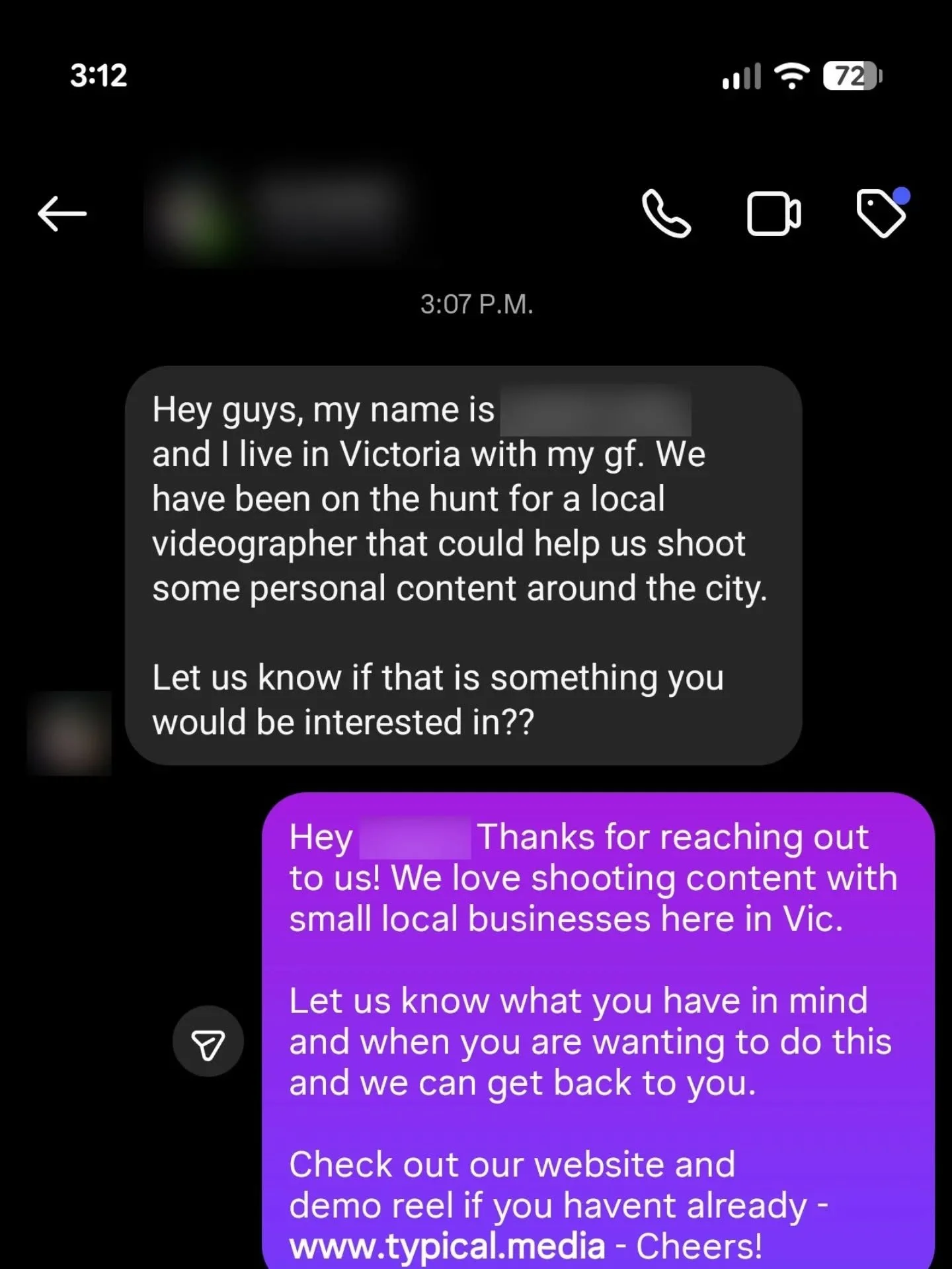We didn't say no... 

#videographer #smallbiz #shouldwedoit #porn #bigbreak