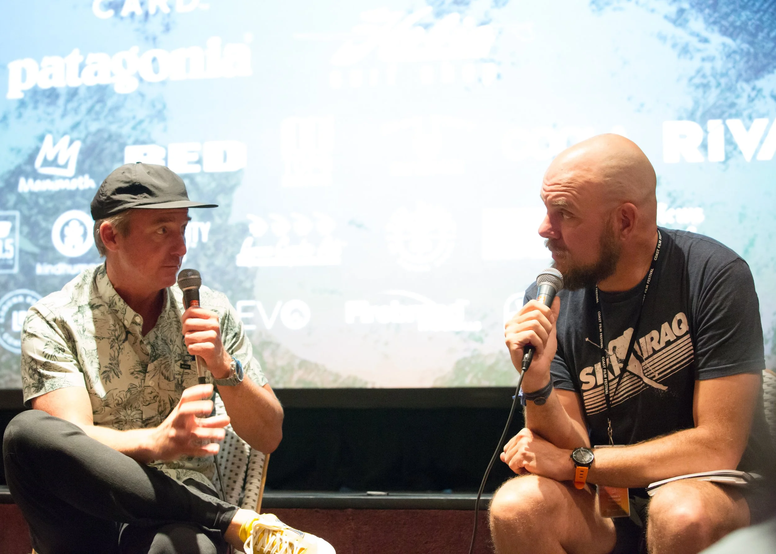 Pat Parnell and war veteran at Coast Film Festival 2019