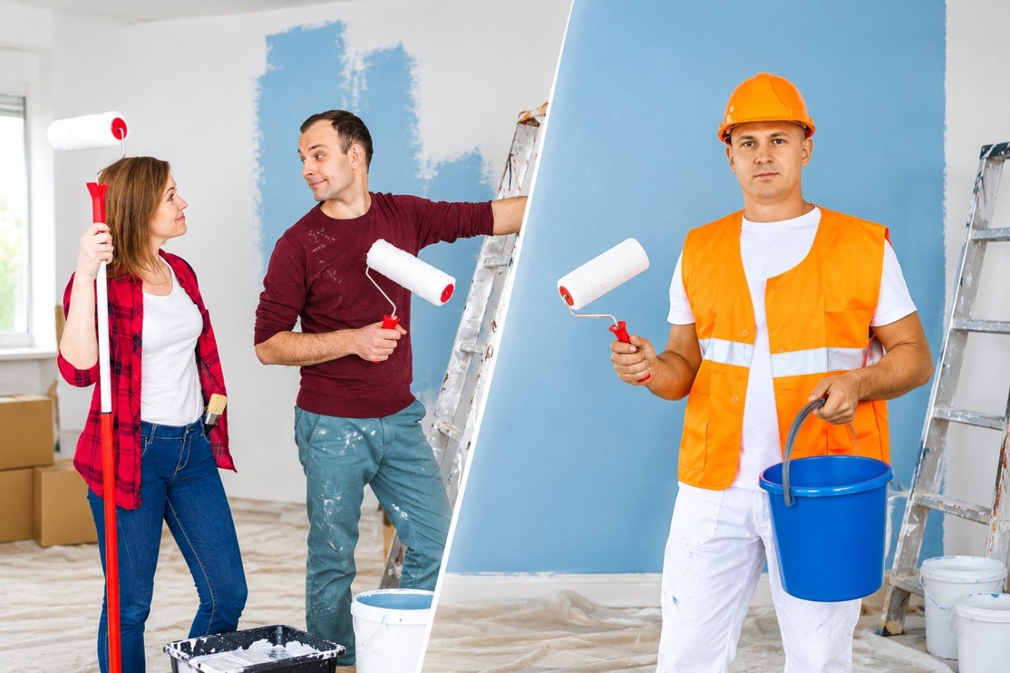 DIY vs. Hiring Residential House Painters: Pros and Cons
