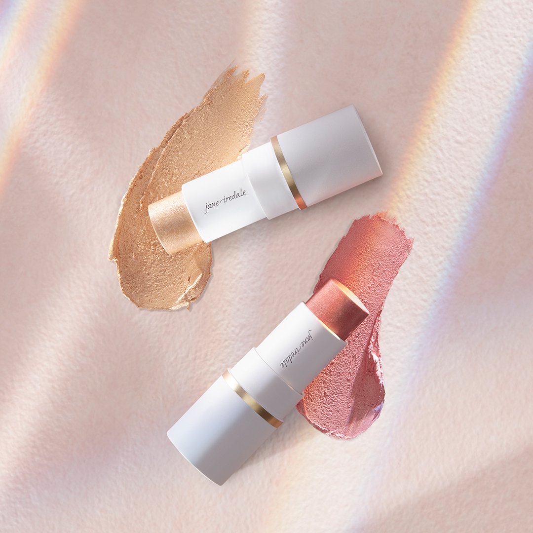 Jane Iredale glowtime highlighter and blush sticks launch.