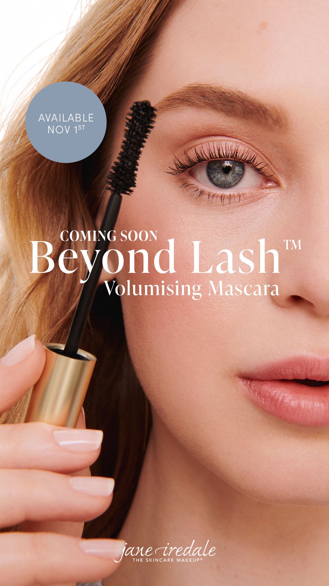 Jane Iredale beyond lash mascara promo imagery.