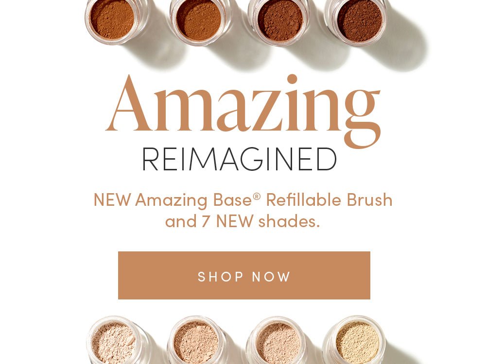 Jane Iredale refillable powder brush mobile banner.