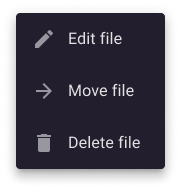 drop down menu