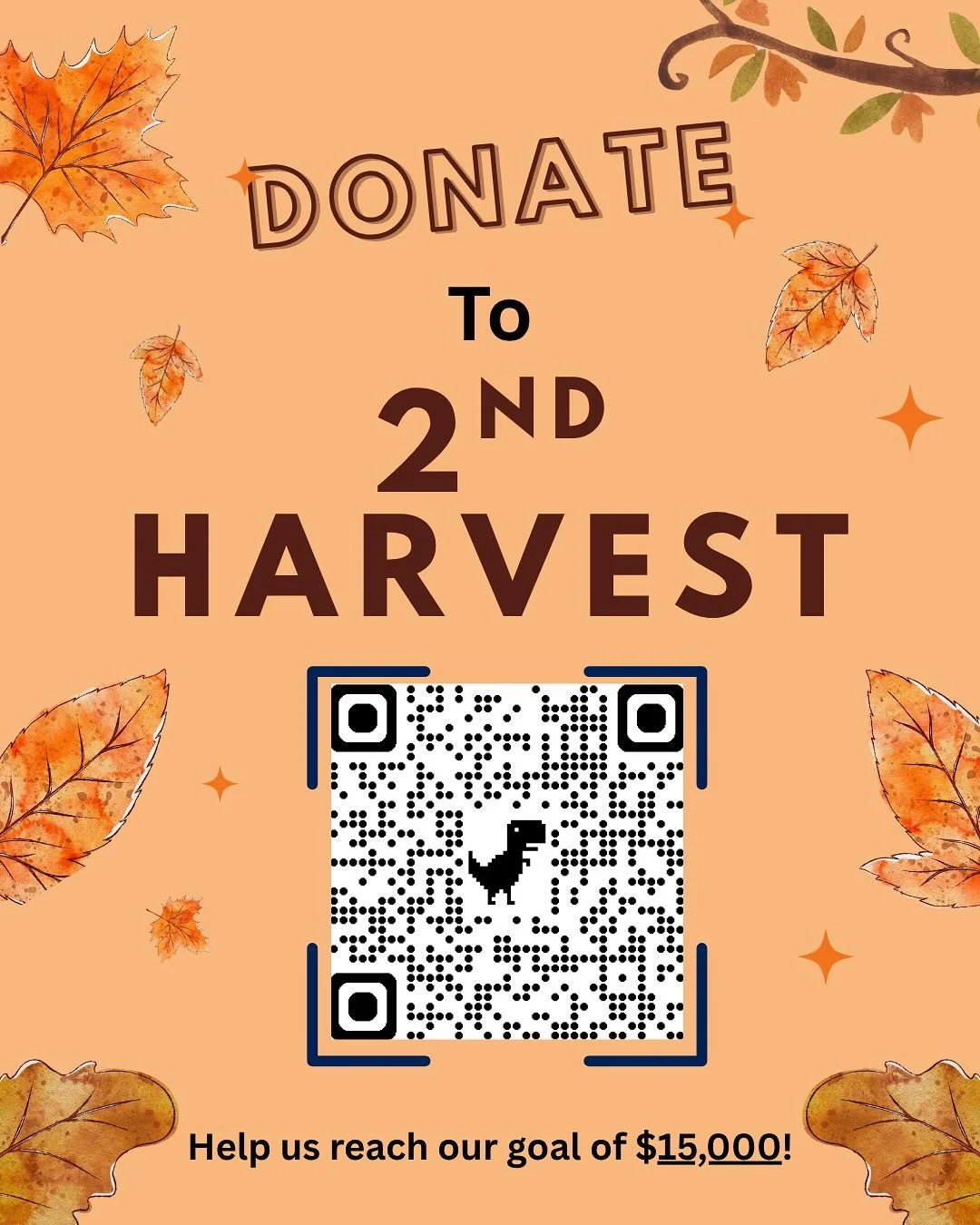 ITS THAT TIME OF THE YEAR! Donate to Second Harvest Food Bank to help us reach our goal of $15,000. Make sure to donate to your second period class using the QR code. Swipe to see the prizes for the top 3️⃣ classes with the most donations!! 🥫💵