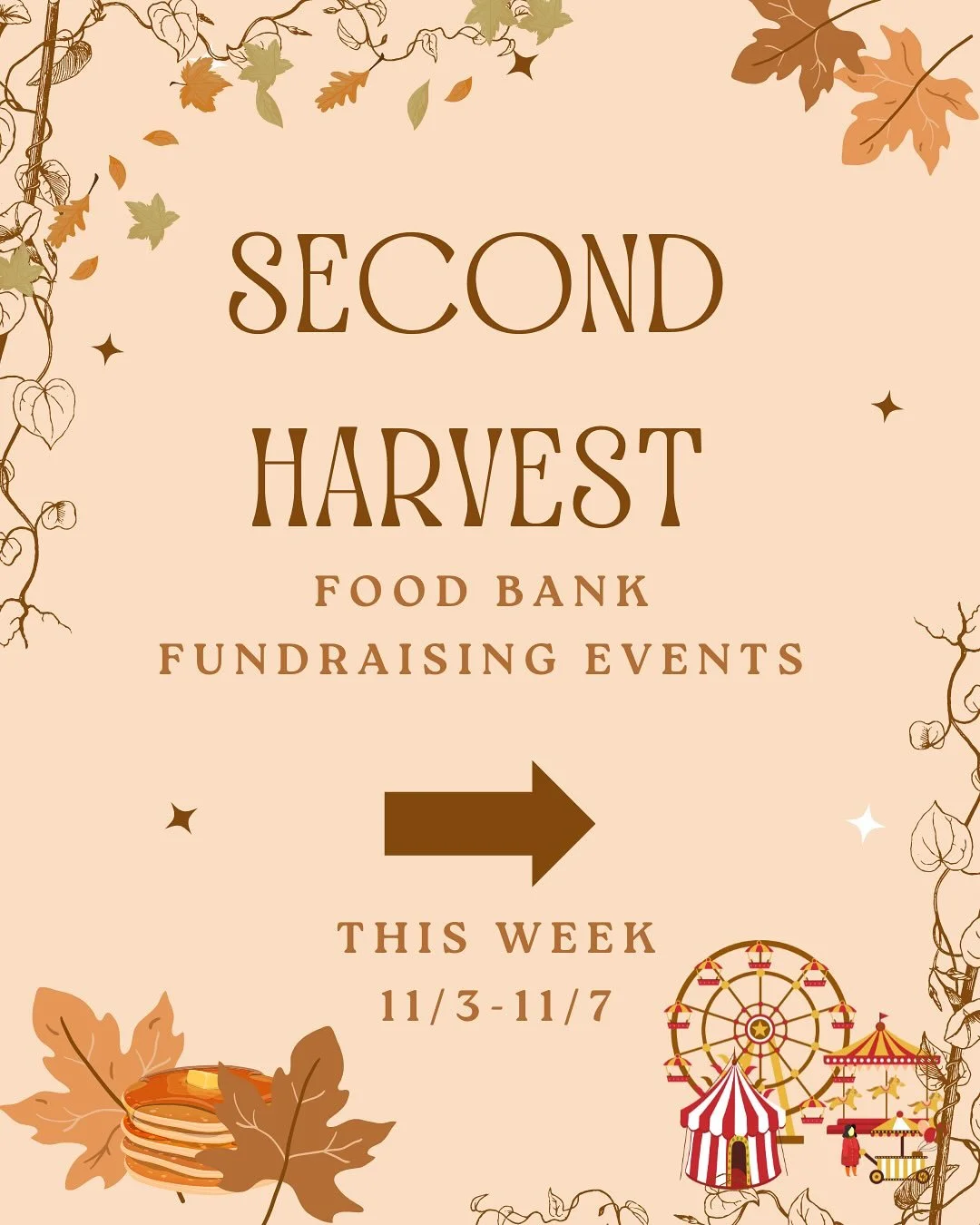 EAGLES! Get ready for this week&rsquo;s Second Harvest Food Bank Fundraising Events before school and during lunch‼️Help us reach our goal of $20,000! Every dollar is equivalent to 2 meal!! 🥘