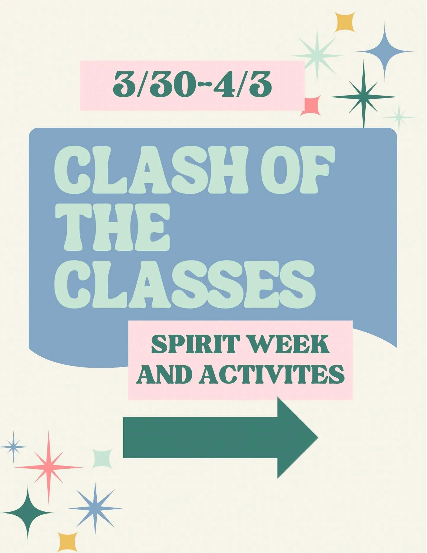 EAGLES! Get ready for the Clash of the Classes next week! This year&rsquo;s theme is Color Wars 🎨🫟!!