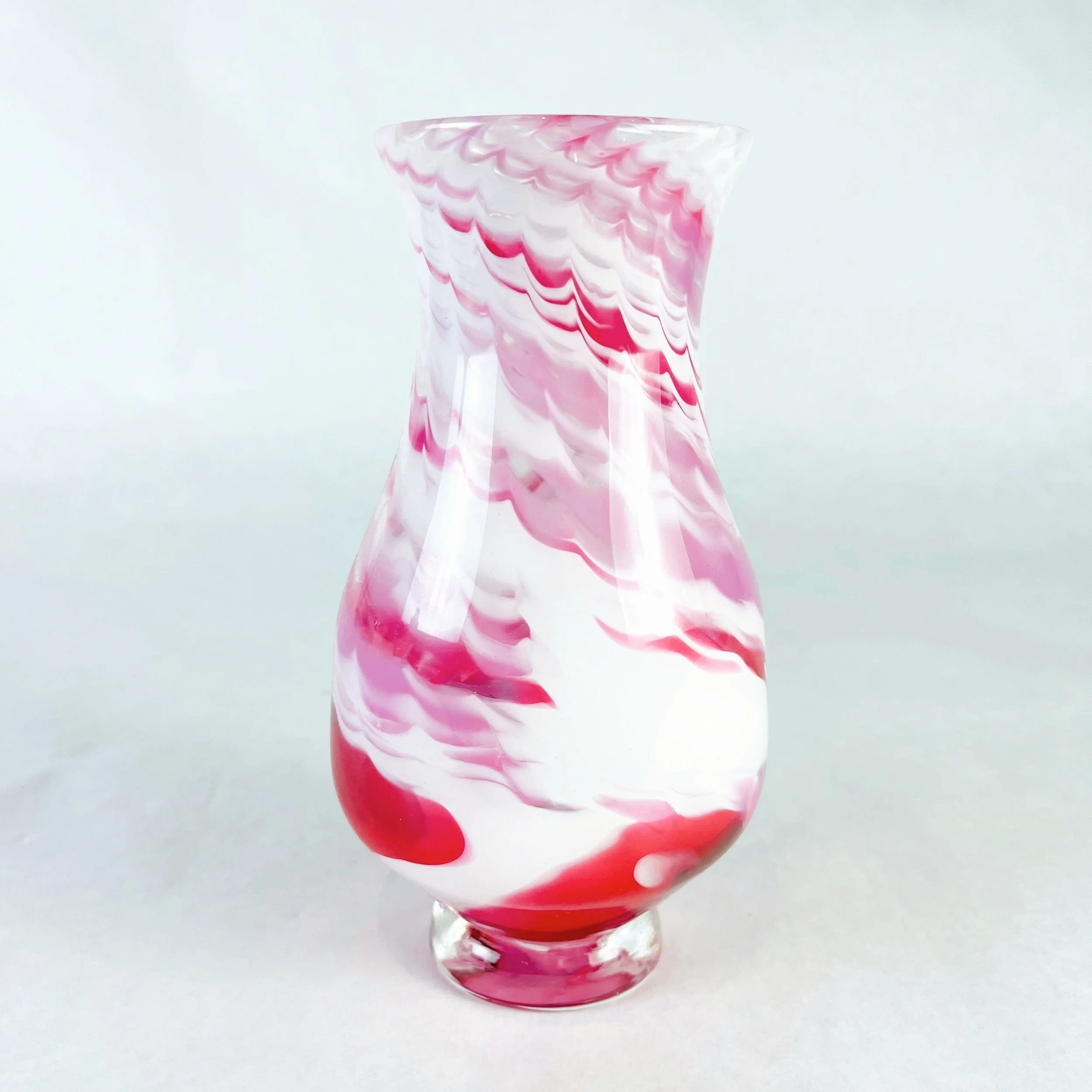 Pink and White Feathered Vase by Paige Browning