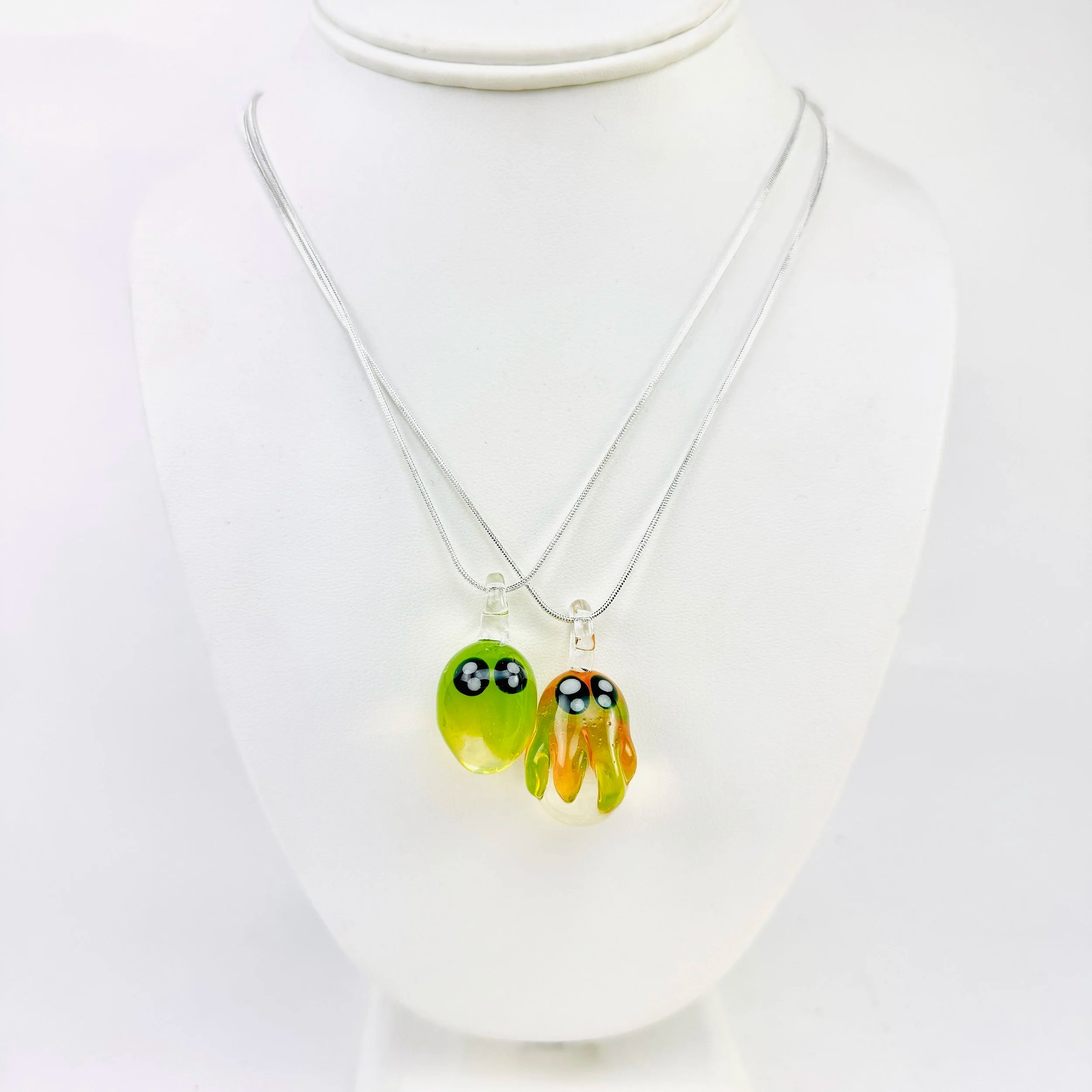 Green Ghost Pendants by Blaine Rhea