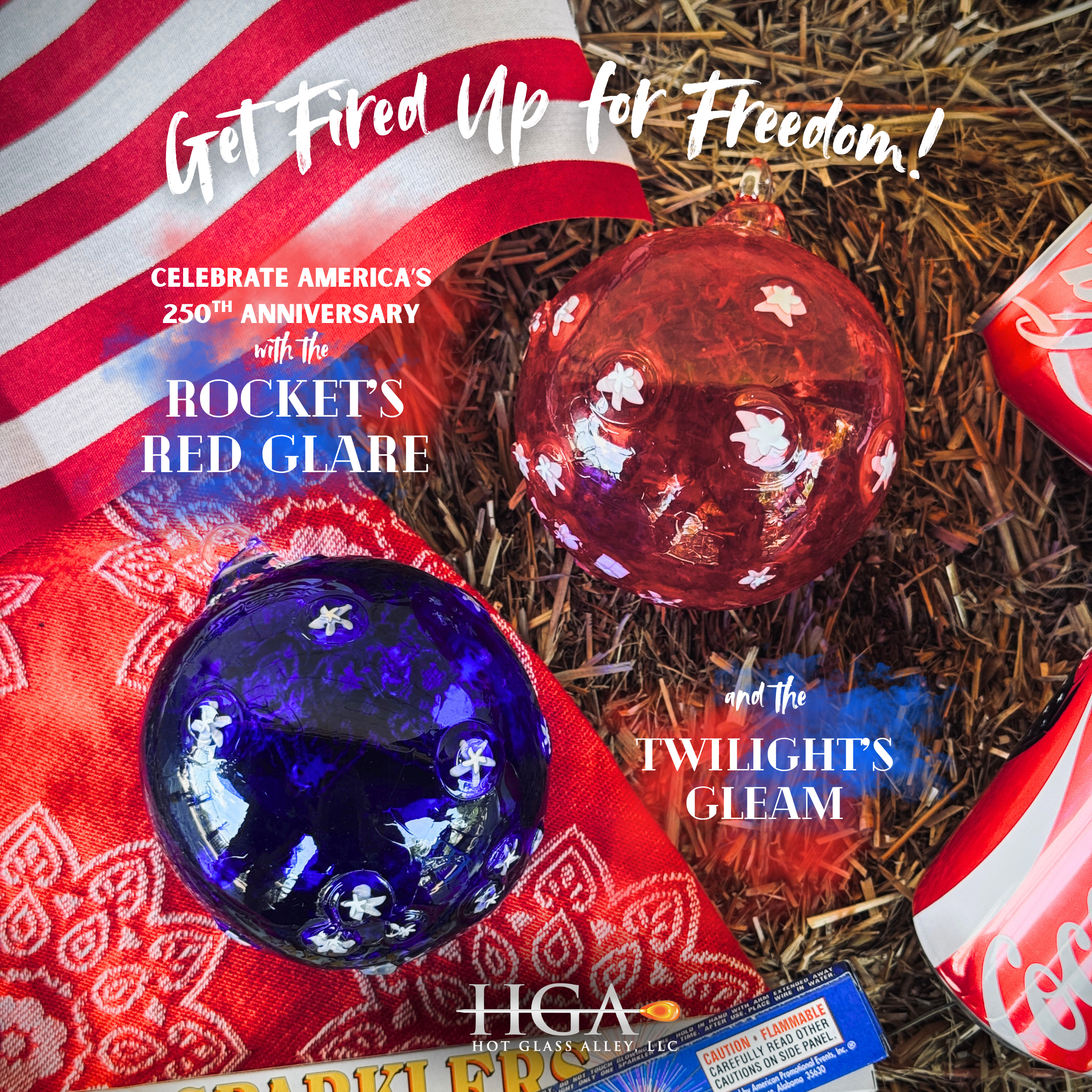 Rocket's Red Glare & Twilight's Gleam: America's 250th Anniversary Ornaments ❤️🤍🩵