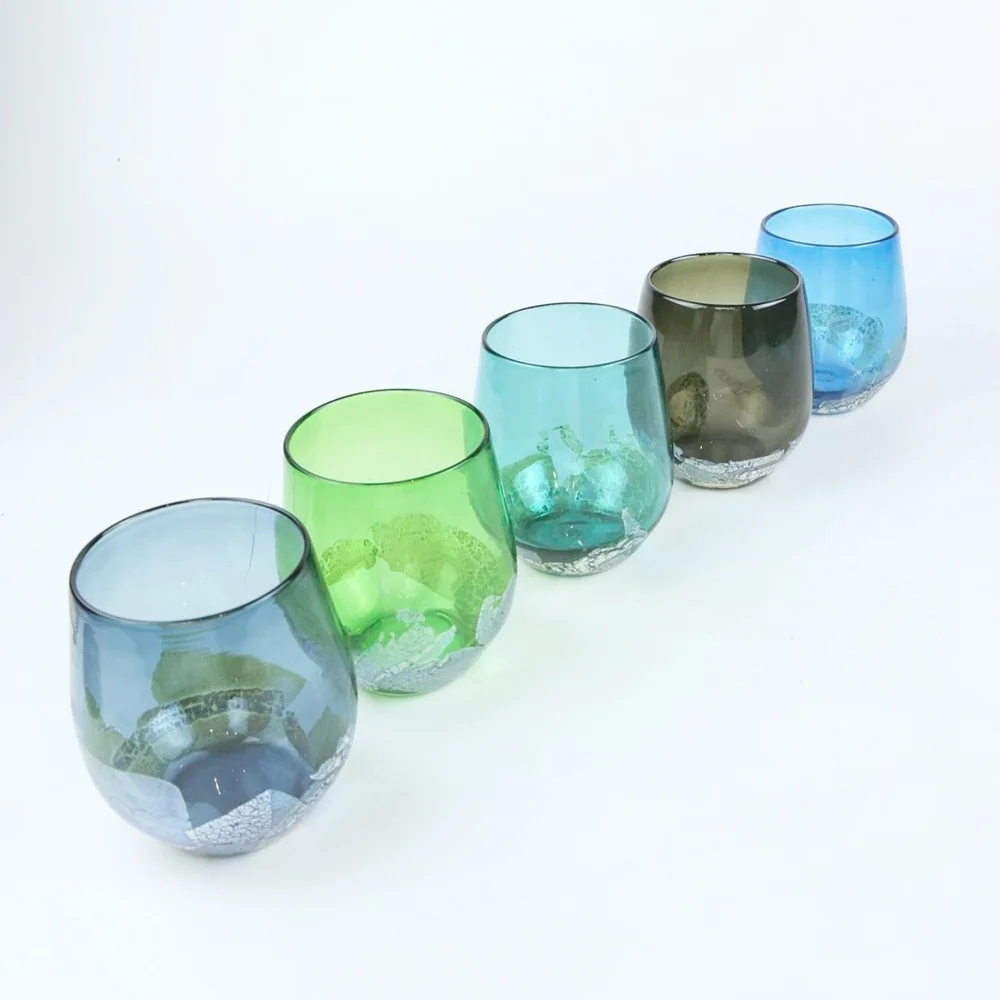 Silver Leaf Wine Glass  Hot Glass Alley