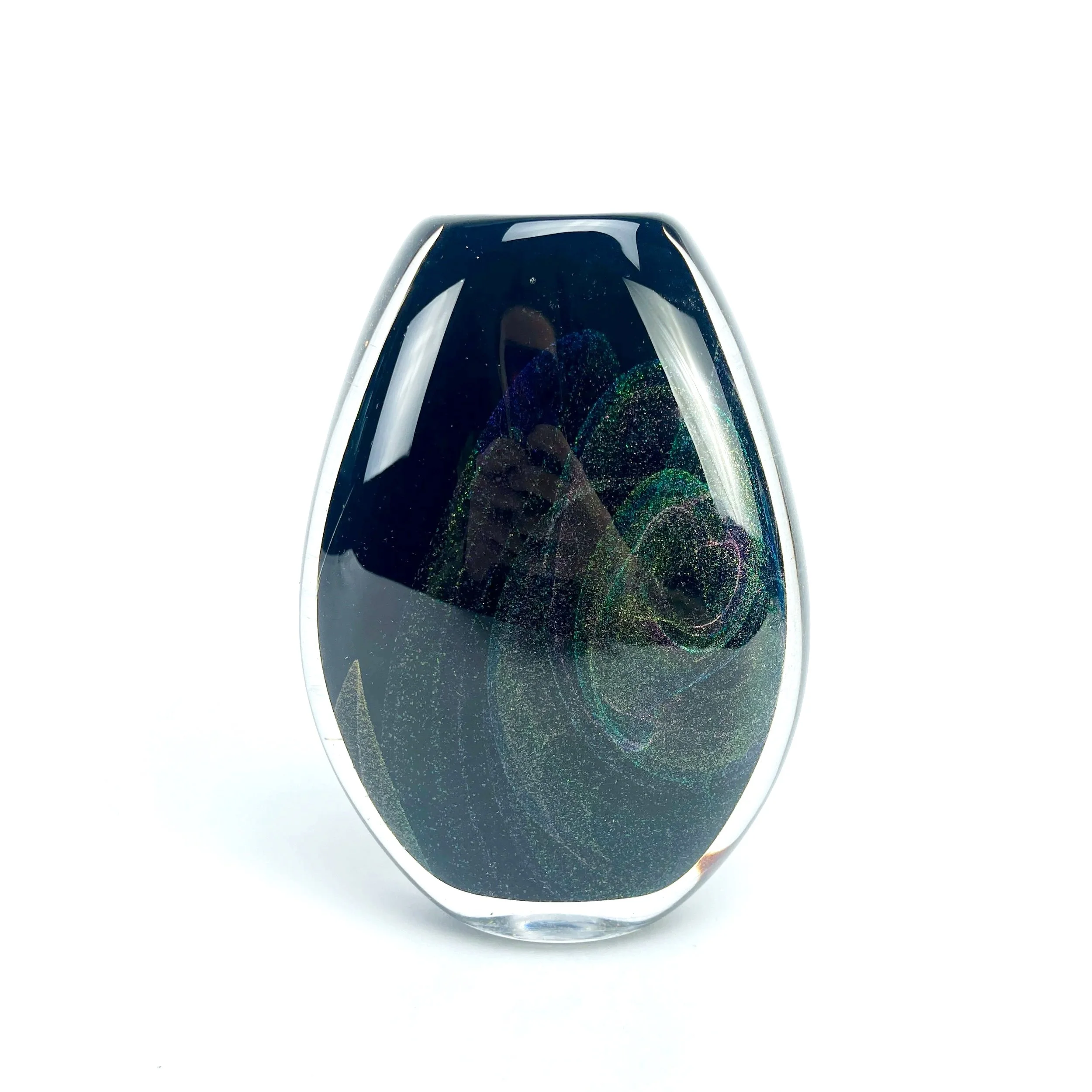 Black Dichro Pill Vase by Terry Baker