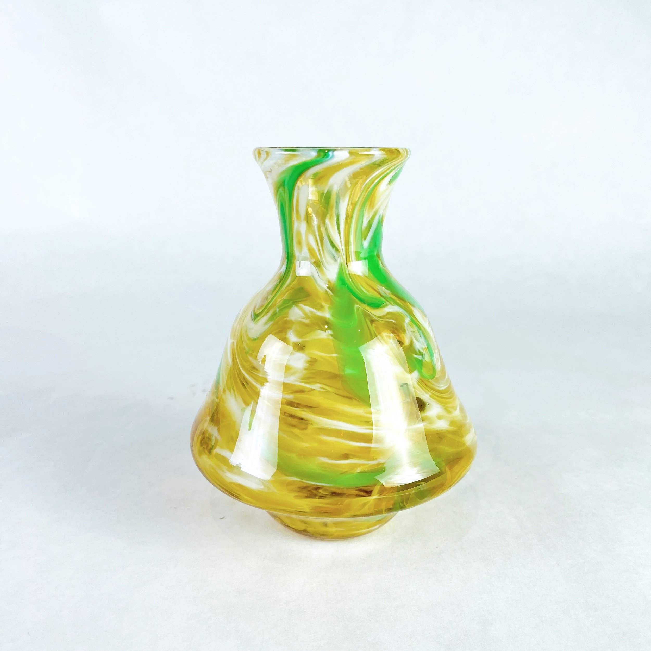 Amber and Green UFO Vase by Paige Browning