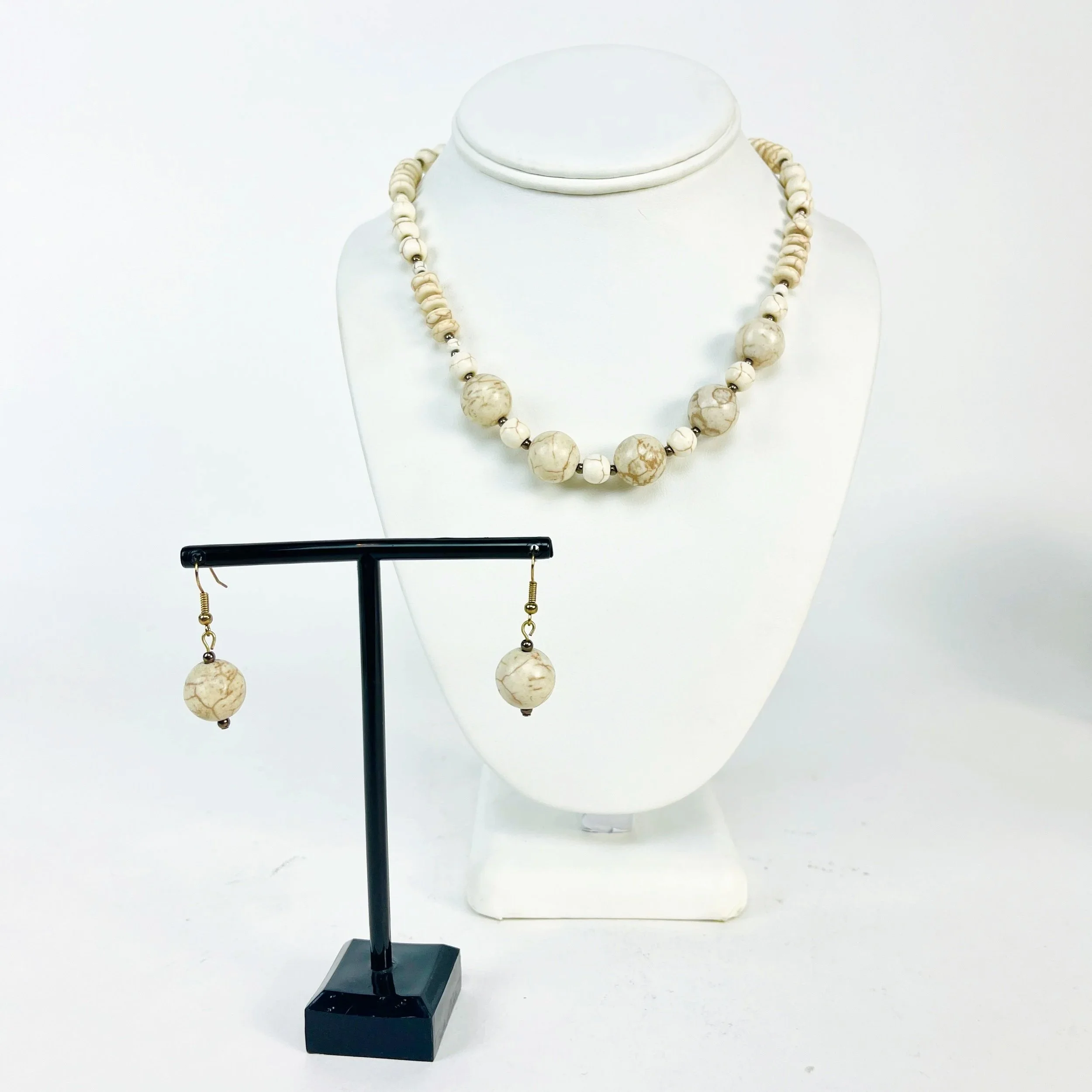 White Howlite Jewelry Set