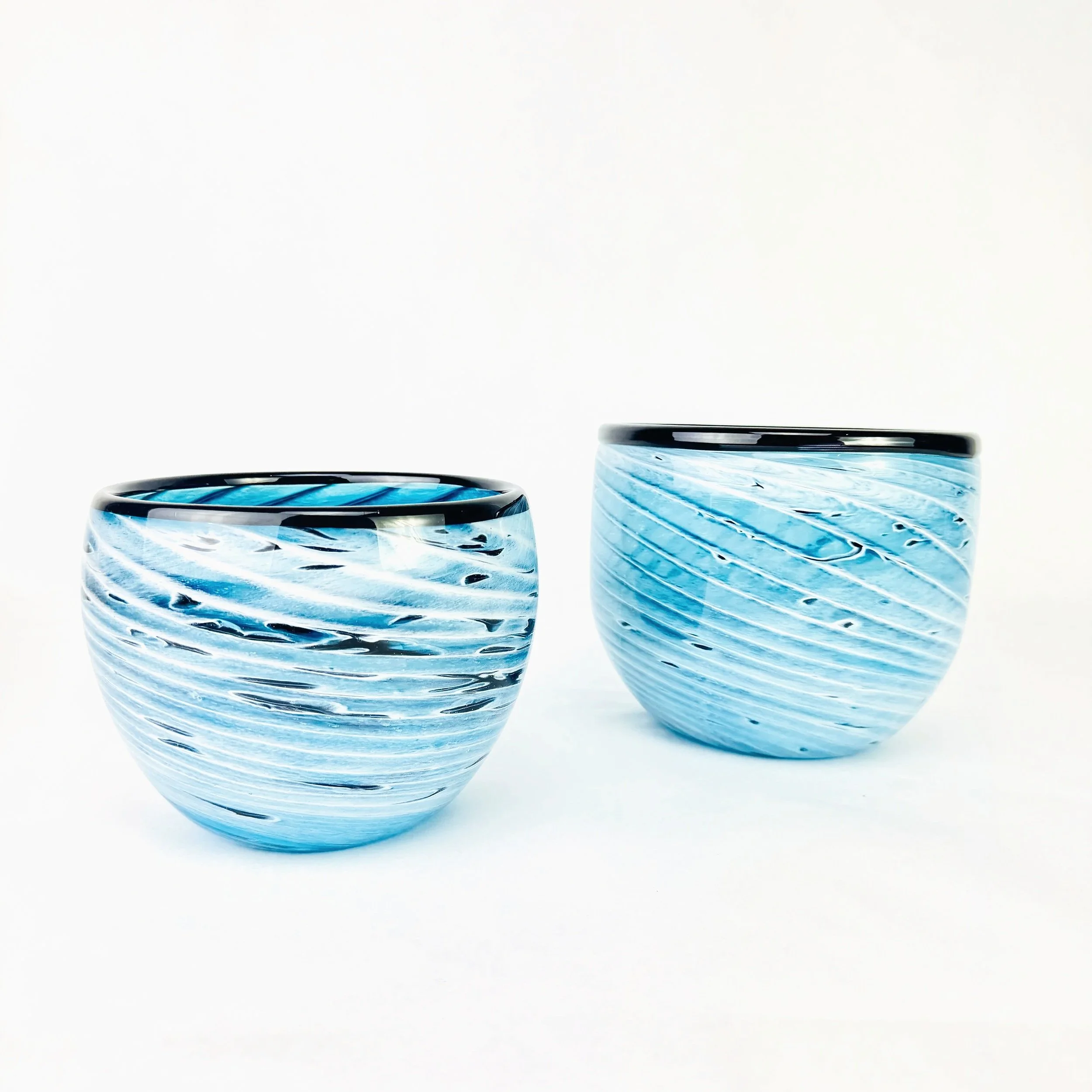 Blue Monarch Bowls by Devan Cole