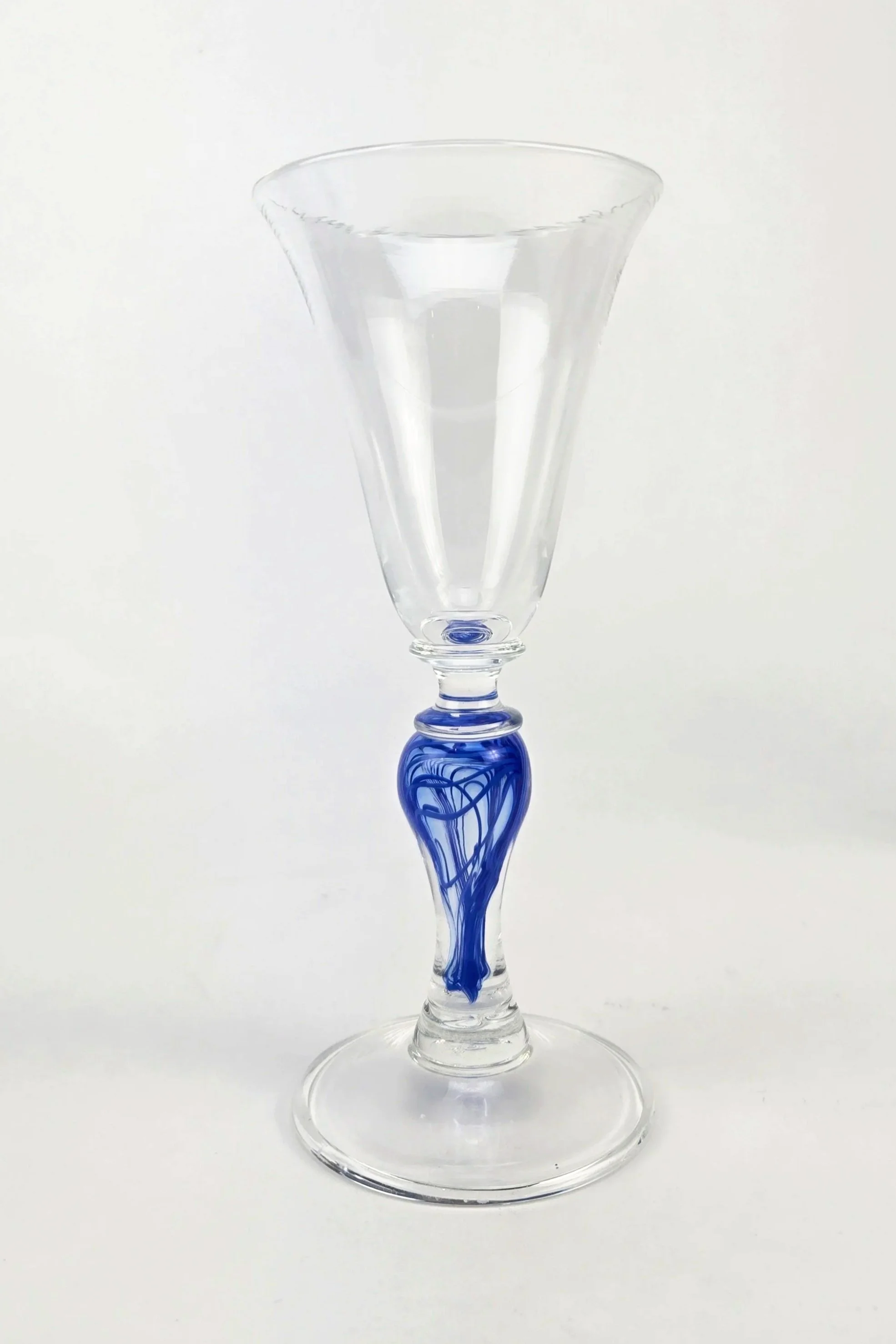 Elegant Blue Cane Goblet