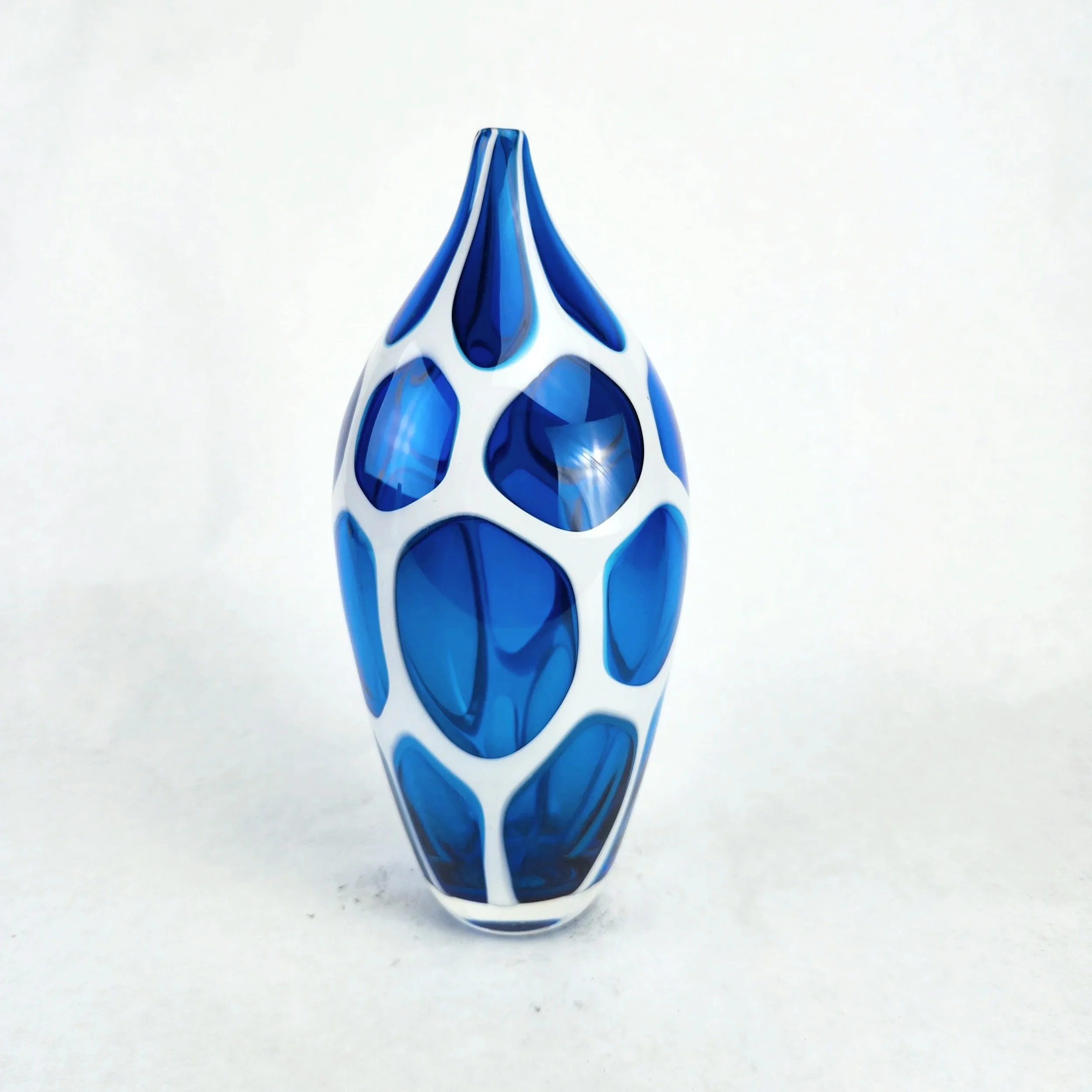The Window Series: Blue Murrine Pointed Vase