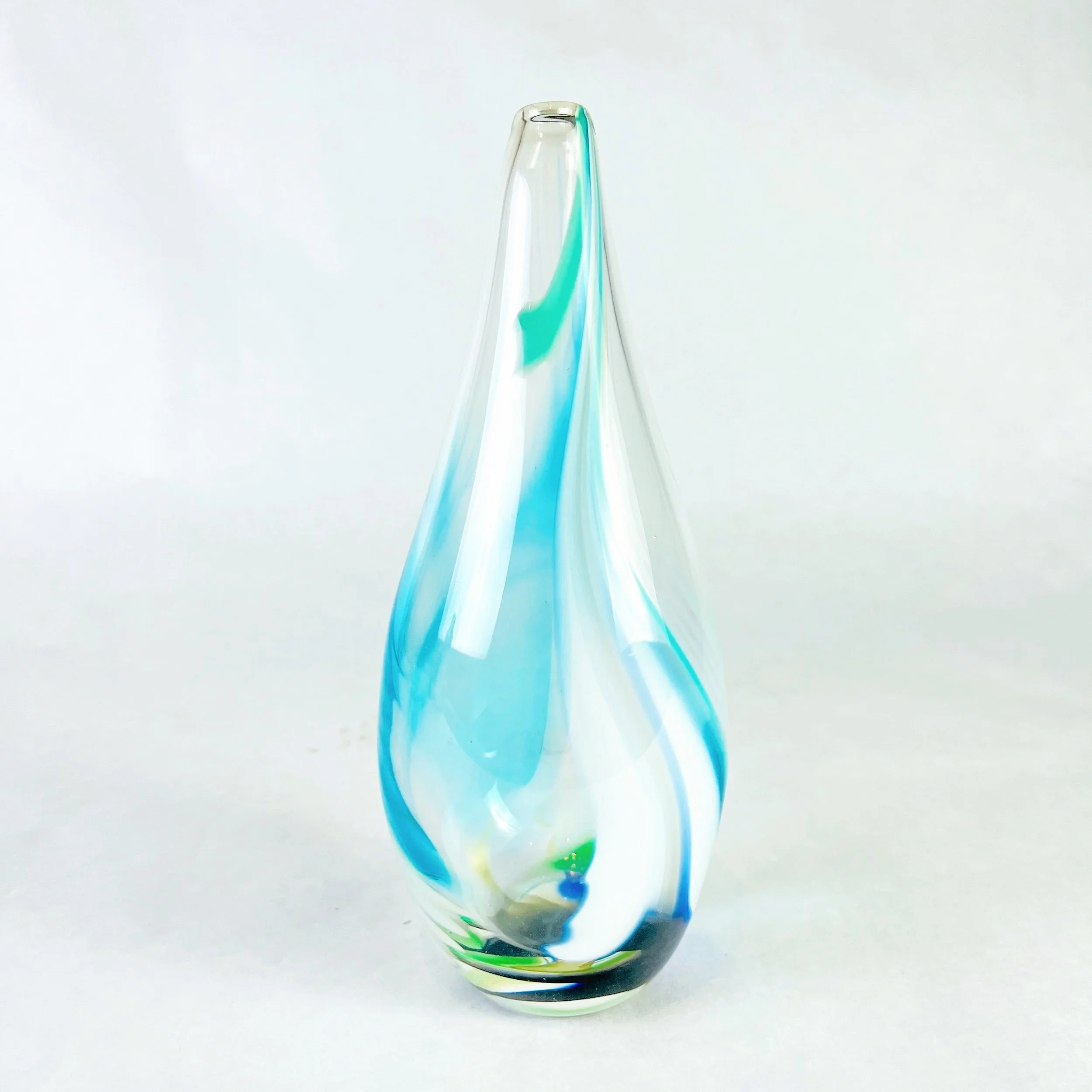 Blue Color Splash Pointed Vase by Paige Browning