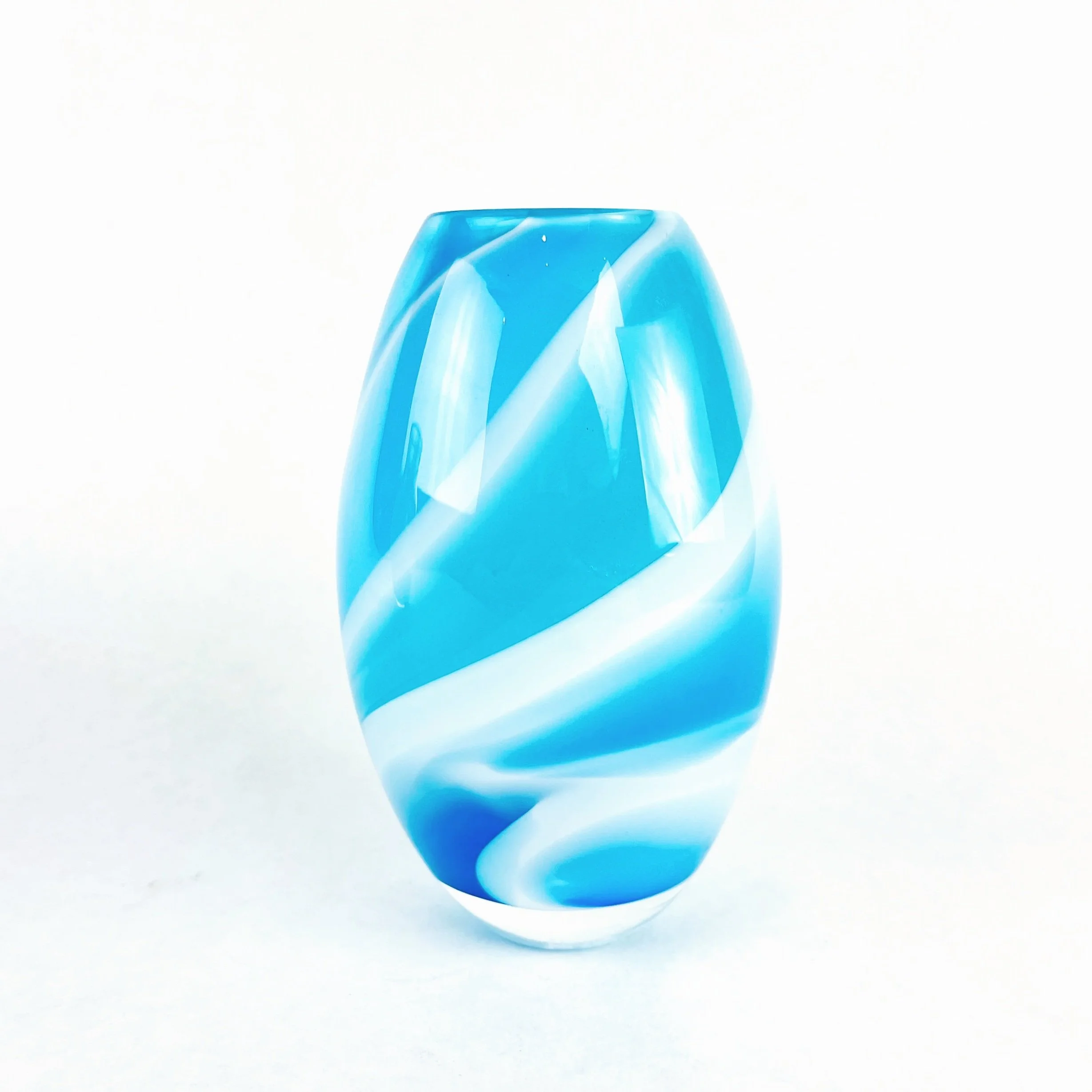 Geode Series: Cirrus Blue Buoy Vase