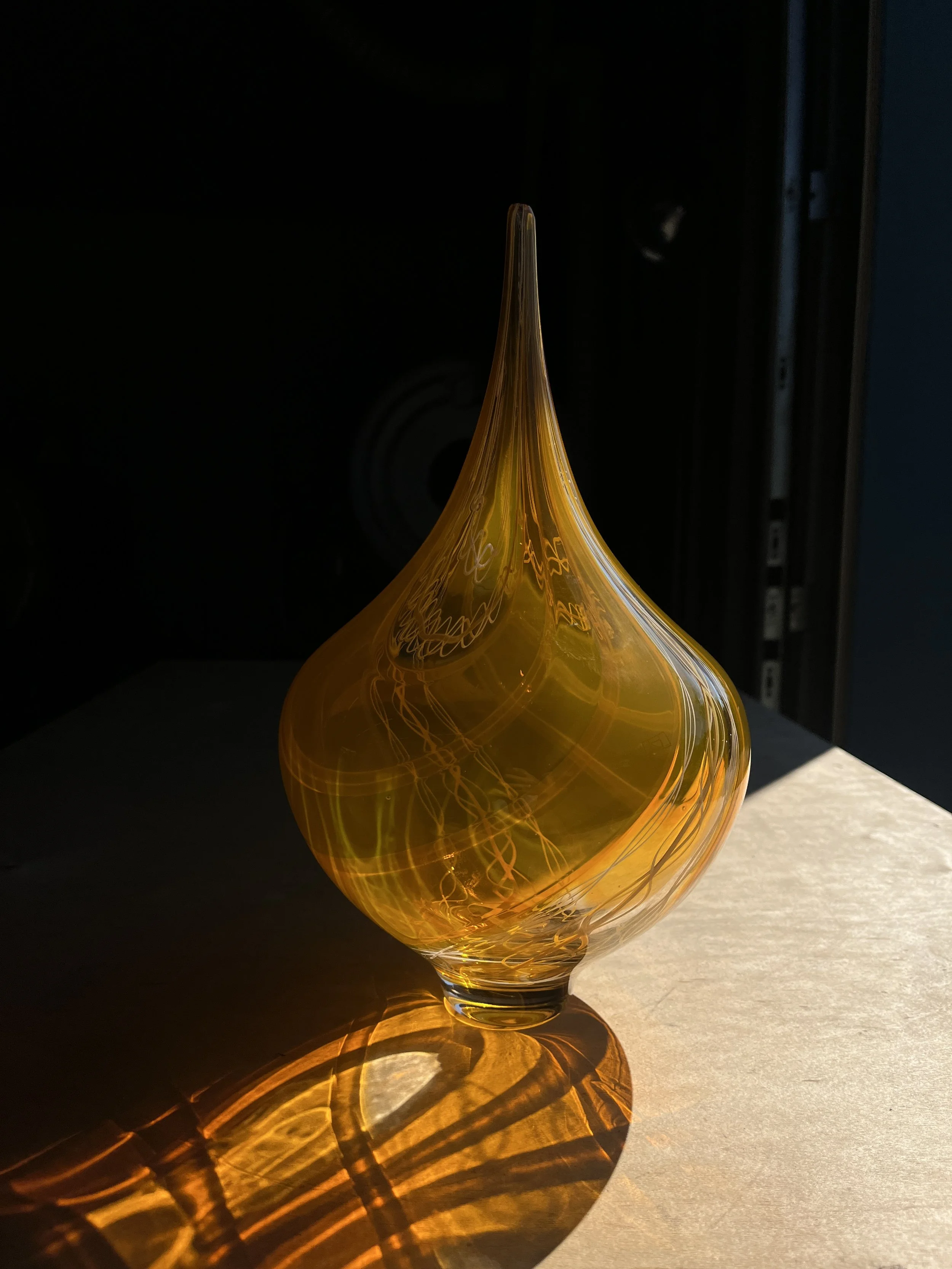 Saffron Pointed Teardrop Sculpture