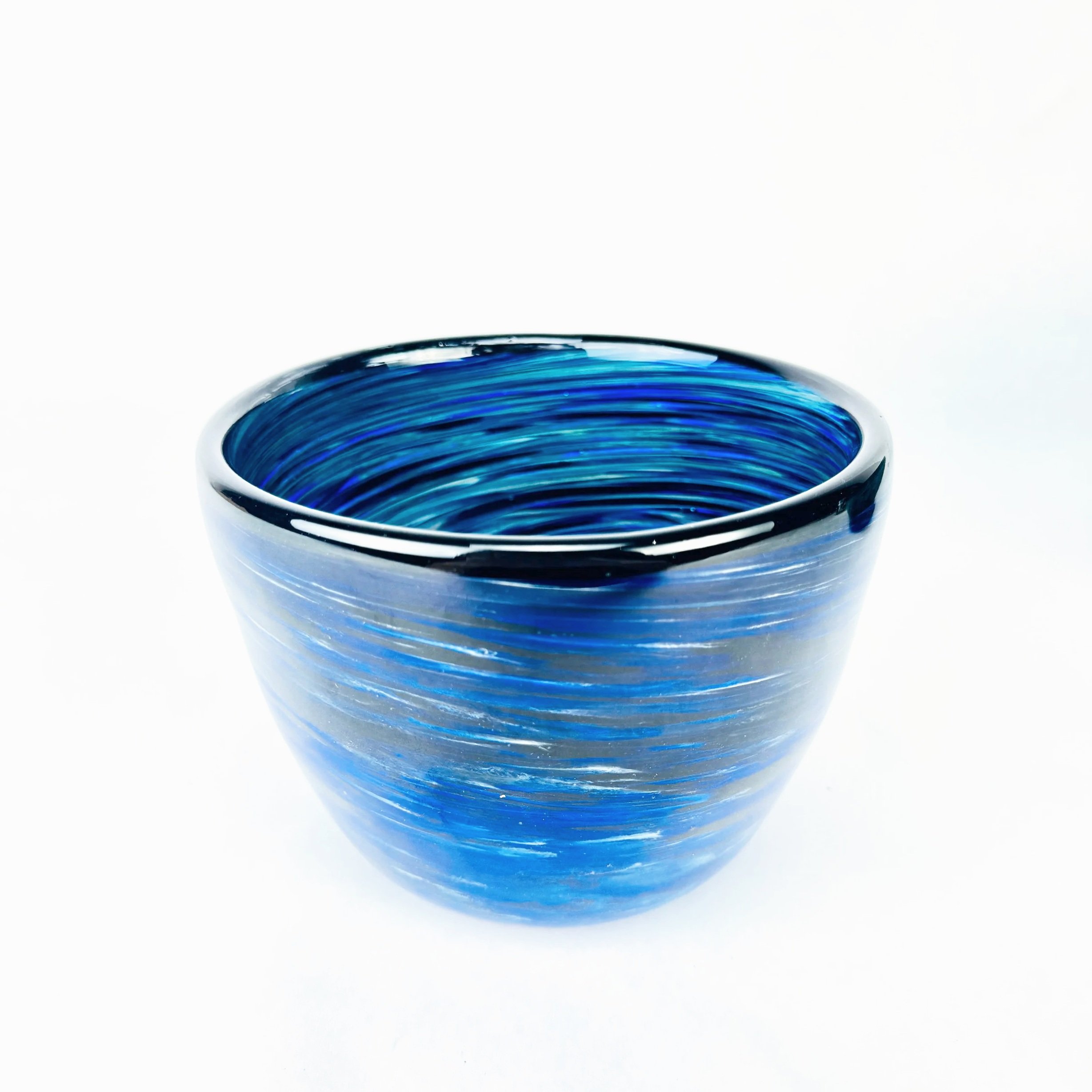 Cobalt Blue Swirl Bowl by Devan Cole