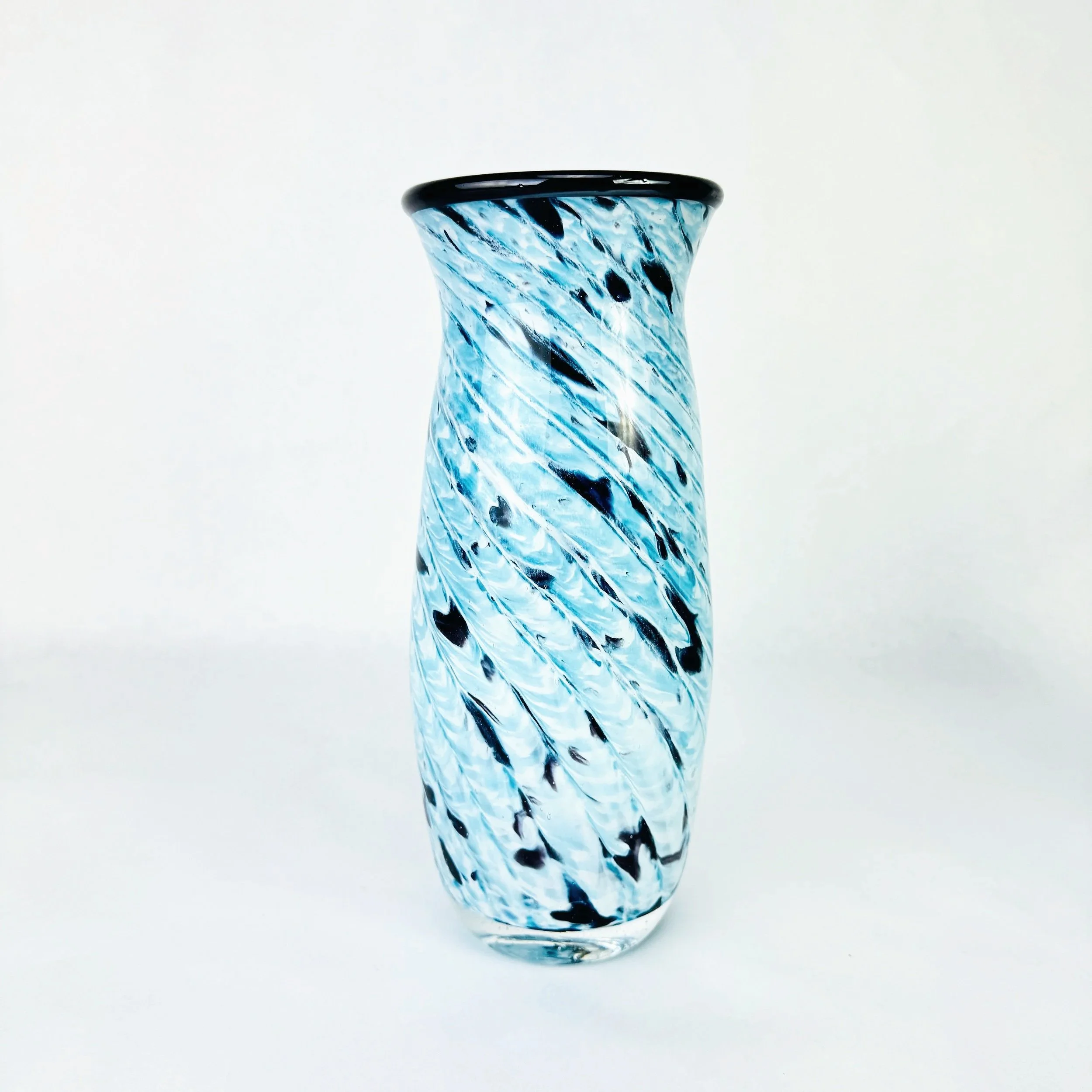 Tall Blue Monarch Vase by Devan Cole