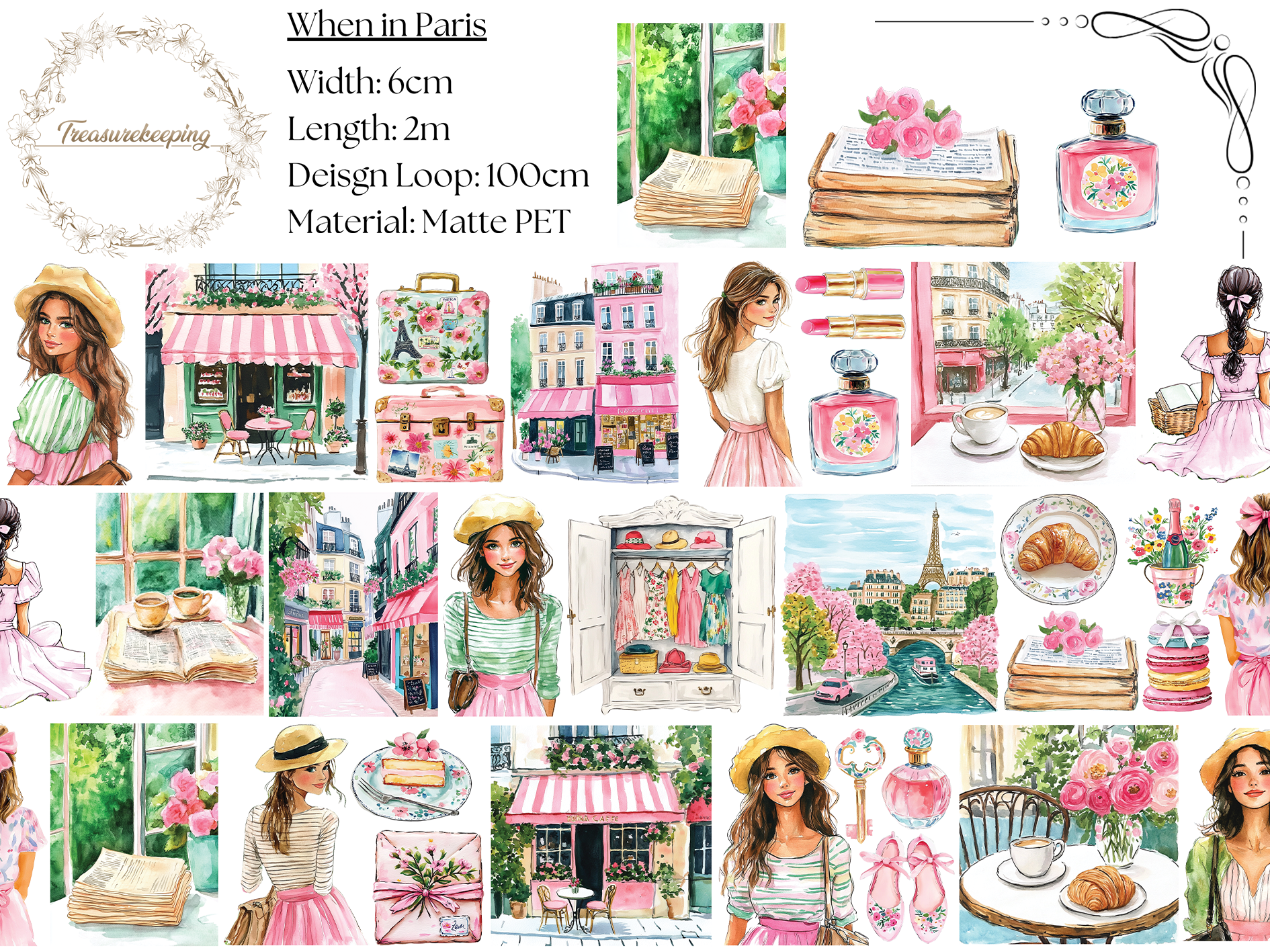 When in Paris - Pet Washi Tape