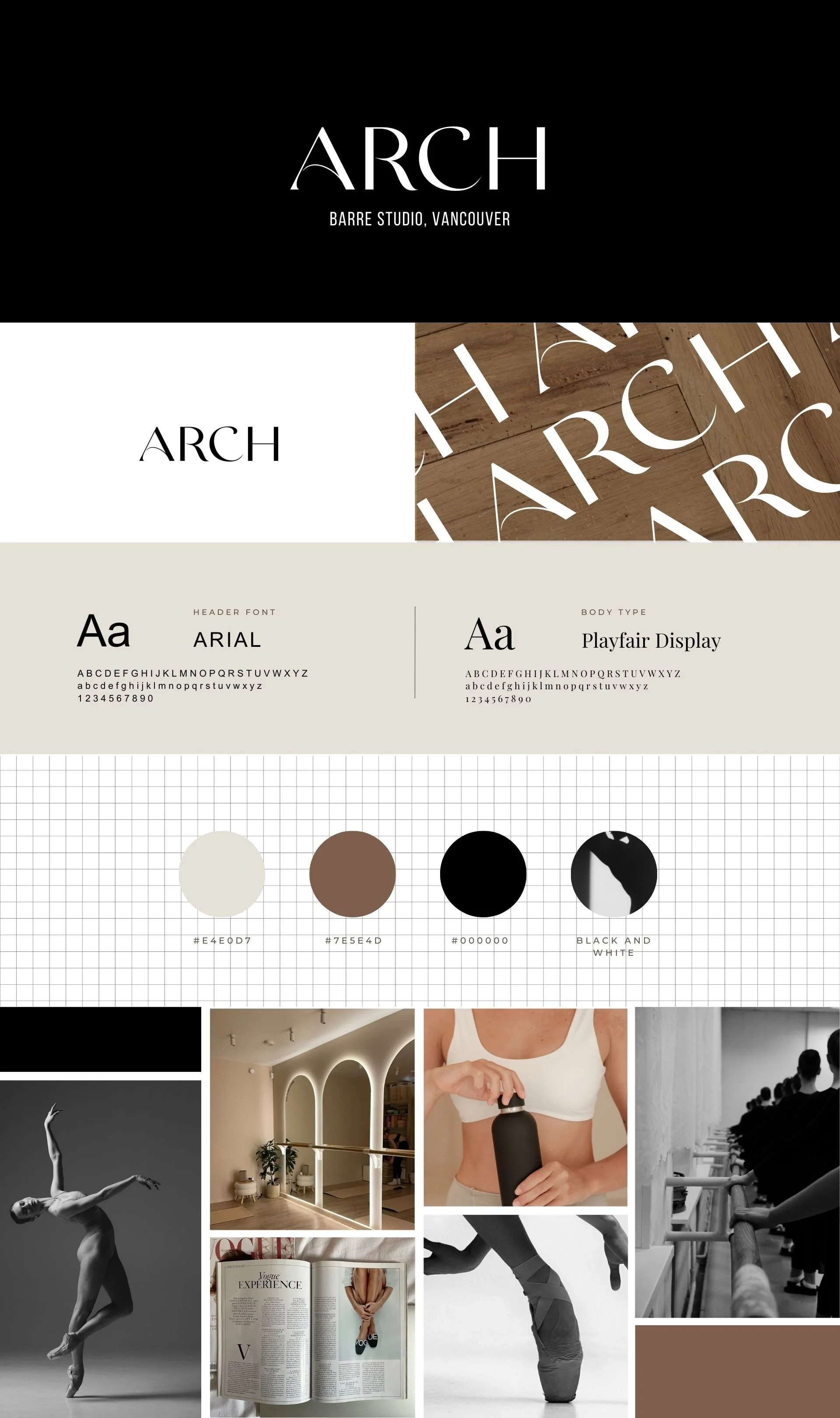 barre pilates logo and branding