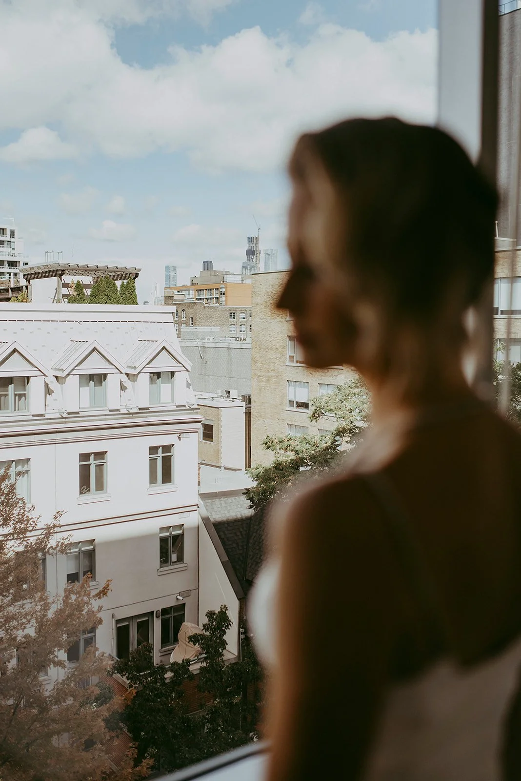 Bridal portrait in downtown Toronto.