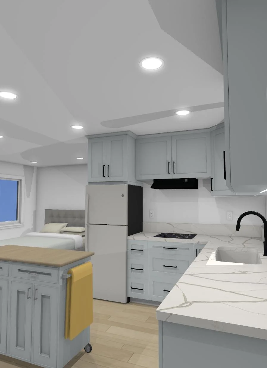 FV Studio ADU - Entryway to Kitchen