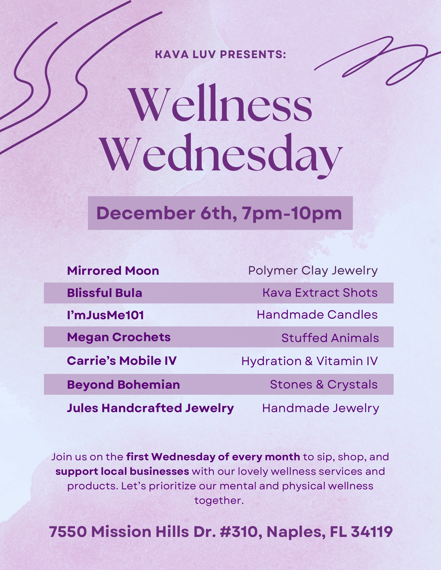 Unveiling Wellness Wonders: December's Wellness Wednesday at Kava Luv