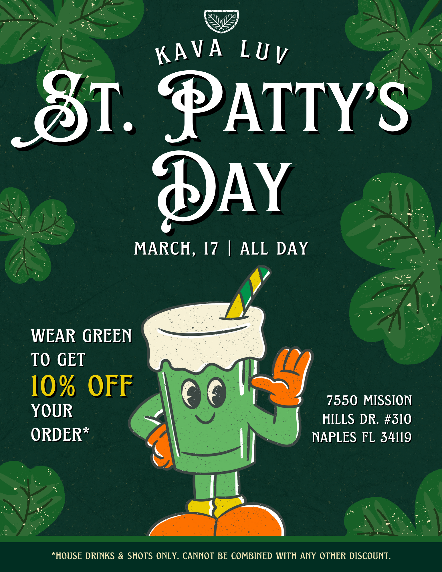 Celebrate March with Two Festive Events at Kava Luv!