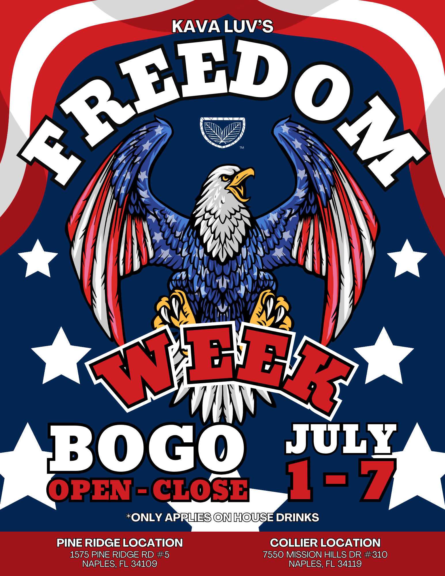 Celebrate Freedom Week at Kava Luv