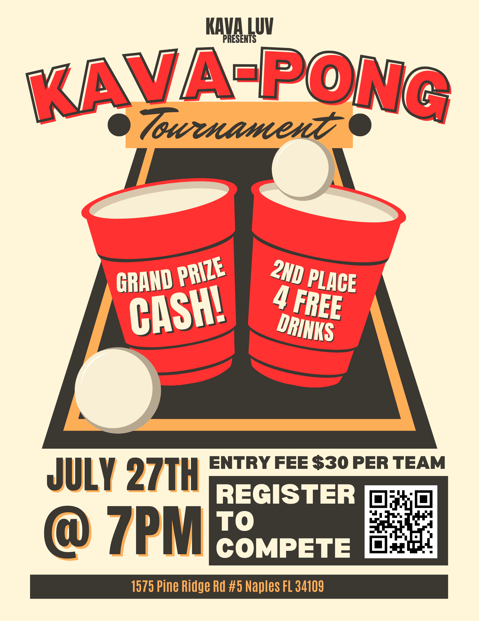 Kava Luv’s Kava Pong Tournament – July 27th!
