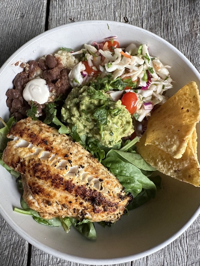Blackened Fish Taco Bowls with Cilantro Lime Slaw
