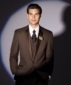After Six Brown Mahogany tuxedo Style#380SU
Features:
One Button Front, Satin Notch Lapel, Besom Pockets, matching vest available.