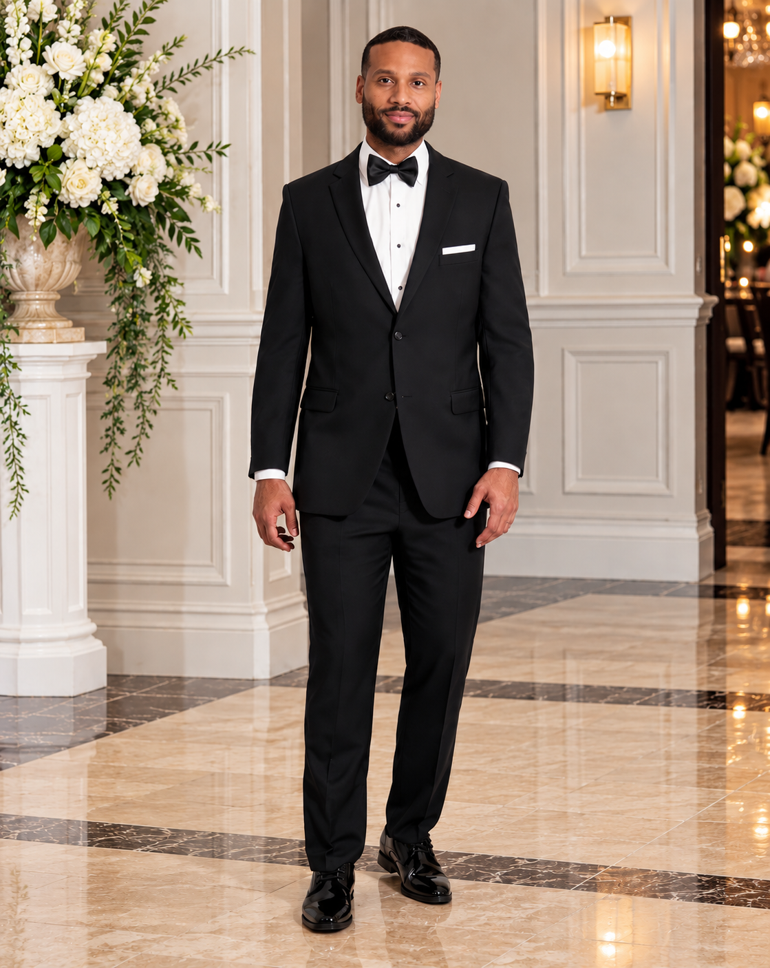 Neil Allyn Slim Fit Suit Style# 8024S
Features:
2 Button Front, Fabric Notch Lapel, Side Vent.