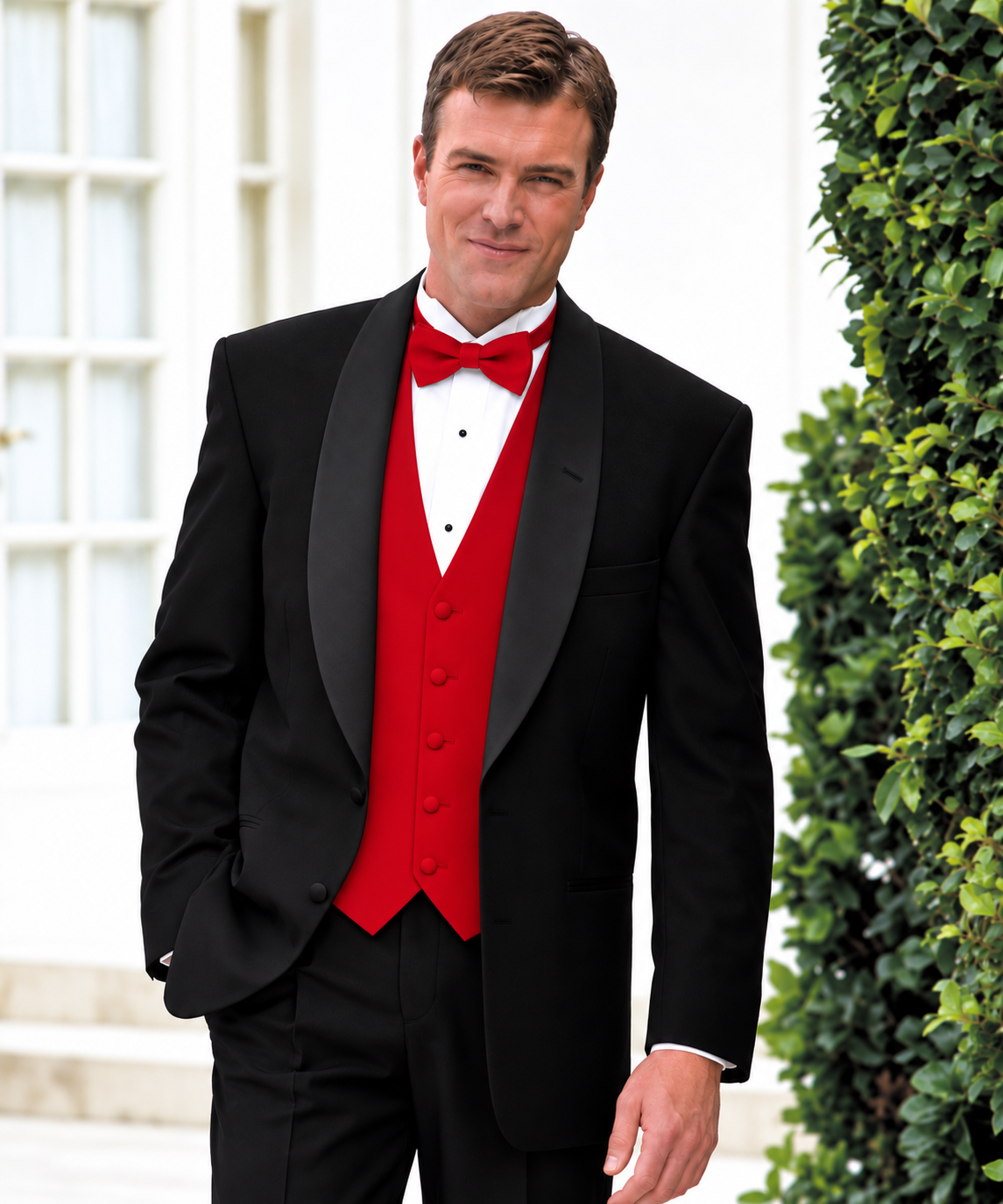 Sam Meyers Shawl Style# CS2B
Features:
Two Button Front, Satin Shawl Collar.
Available in larger sizes!