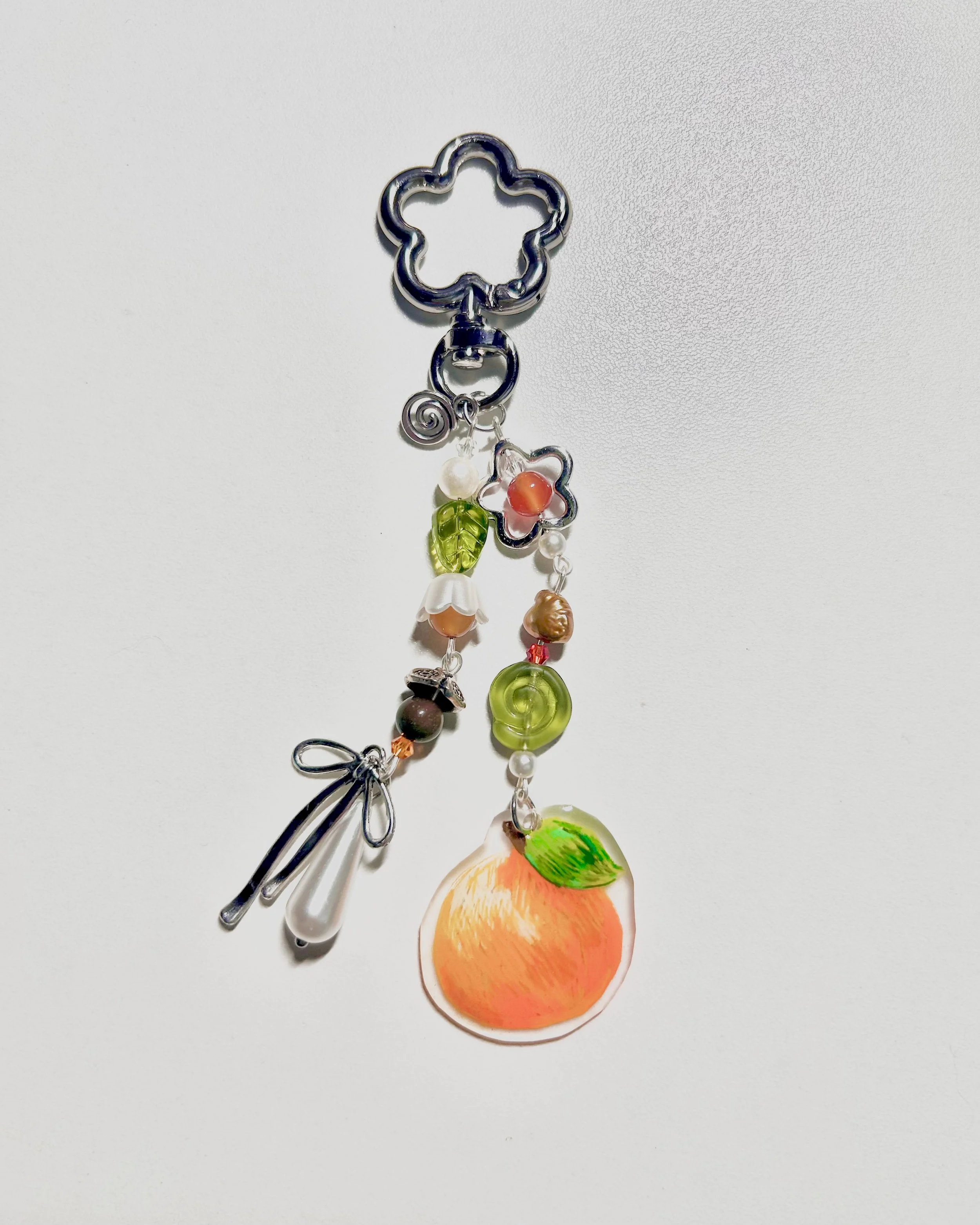 orange blossom keychain, 2025