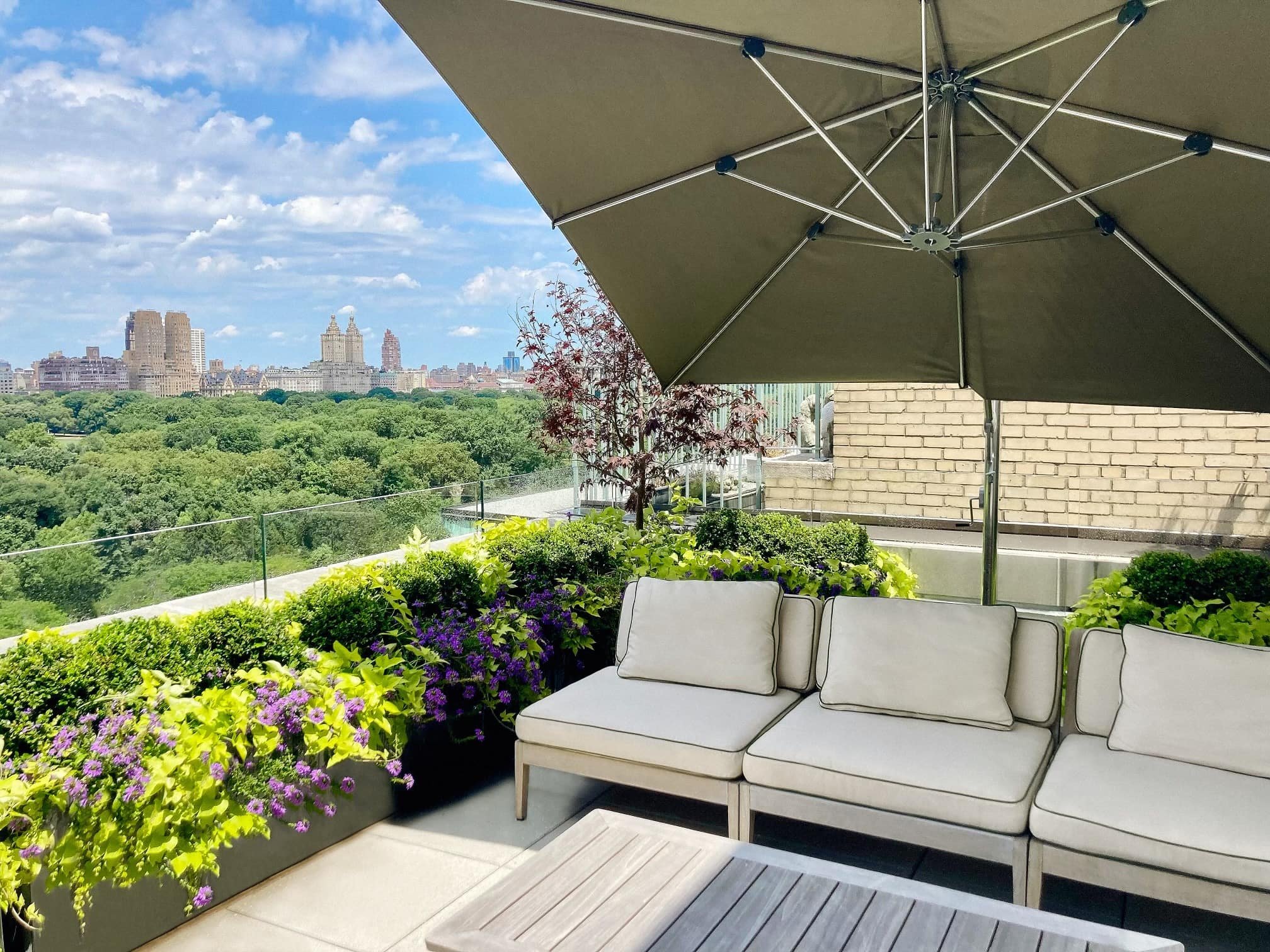 Fifth Avenue NYC Penthouse Terrace Garden Overlooking Central Park 