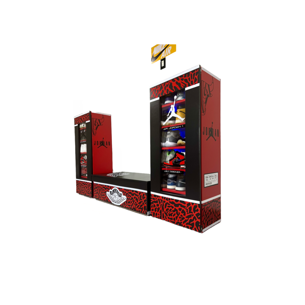 Jordan Elephant Print Sneaker Locker Table Set Custom Big Cartel