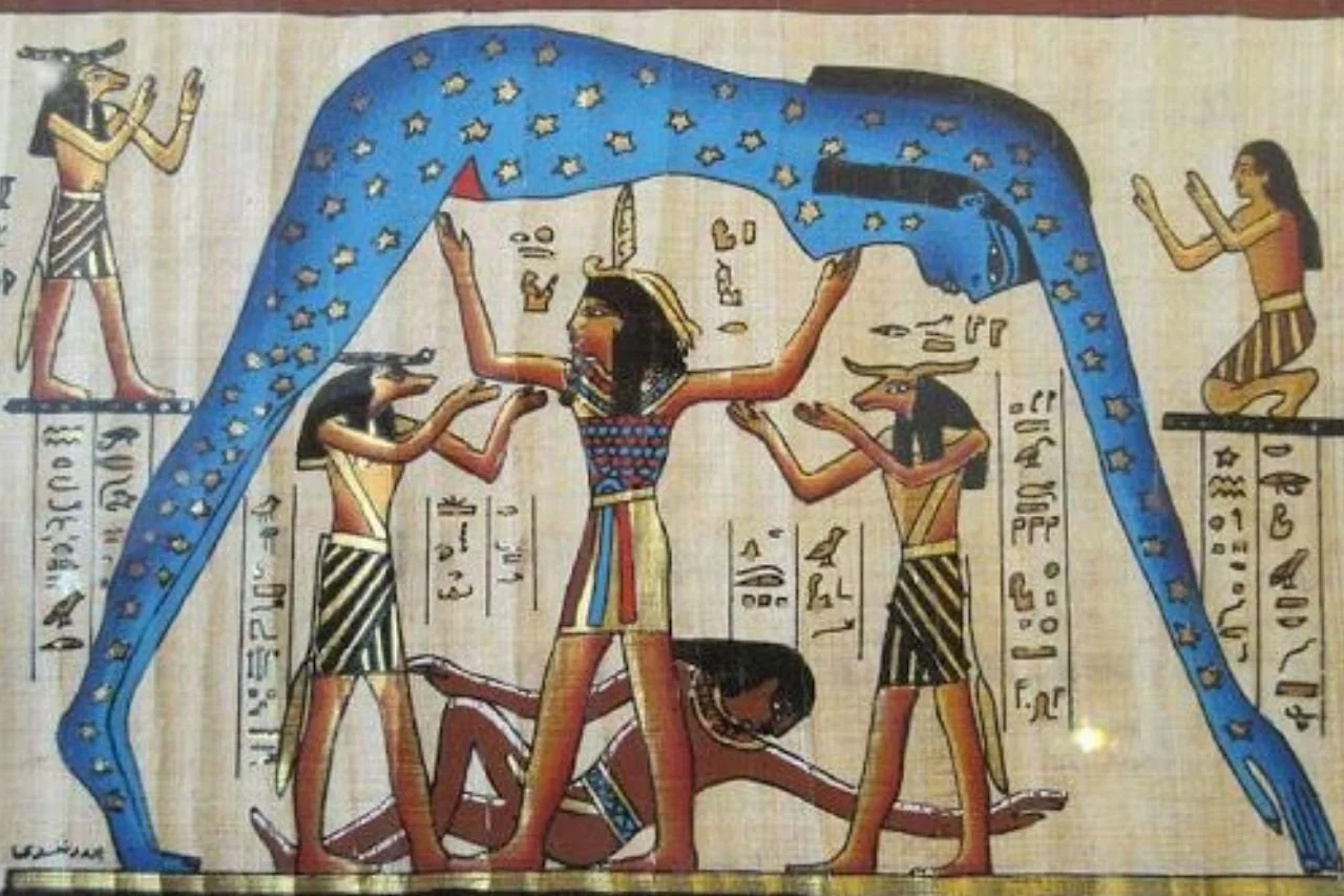 Kemetic (Ancient Egyptian) Geb-Nut Tableau Reference