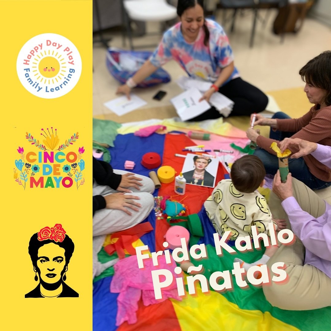 We kicked off Cinco de Mayo early at our Spanish Immersion Social Playgroup, which meets every Friday at 11:15am! 🇲🇽 💃🏻 We crafted cute Frida Kahlo pi&ntilde;atas &mdash; a fantastic way for little ones and their grown-ups to learn about the Span