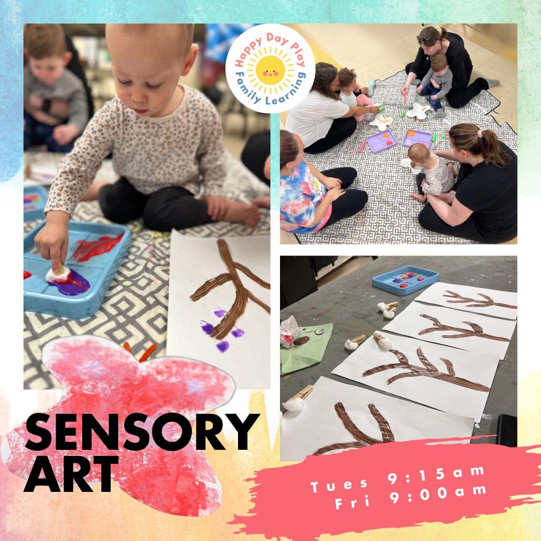 Join us this Friday, 5/17, for a delightful sensory art experience! Dive into the world of creativity as we explore painting cherry blossoms and butterflies using the soft textures of cotton balls and sponges. Let your imagination bloom like the deli