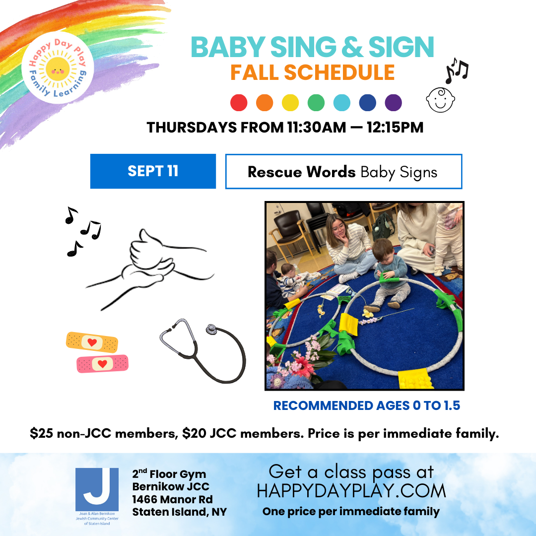 Baby Sing & Sign Class: RESCUE WORDS, Ages Birth to 1.5 Years