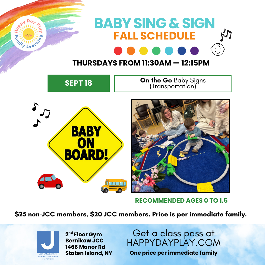 Baby Sing & Sign Class: ON THE GO, Ages Birth to 1.5 Years